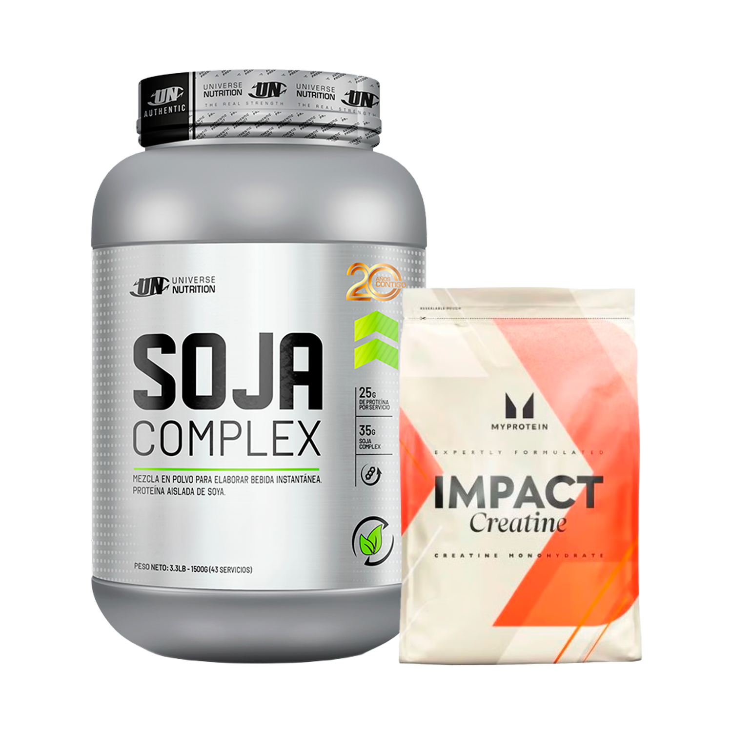 PACK Proteína Vegana Soja Complex 1.5KG UN + Creatina My Protein ...