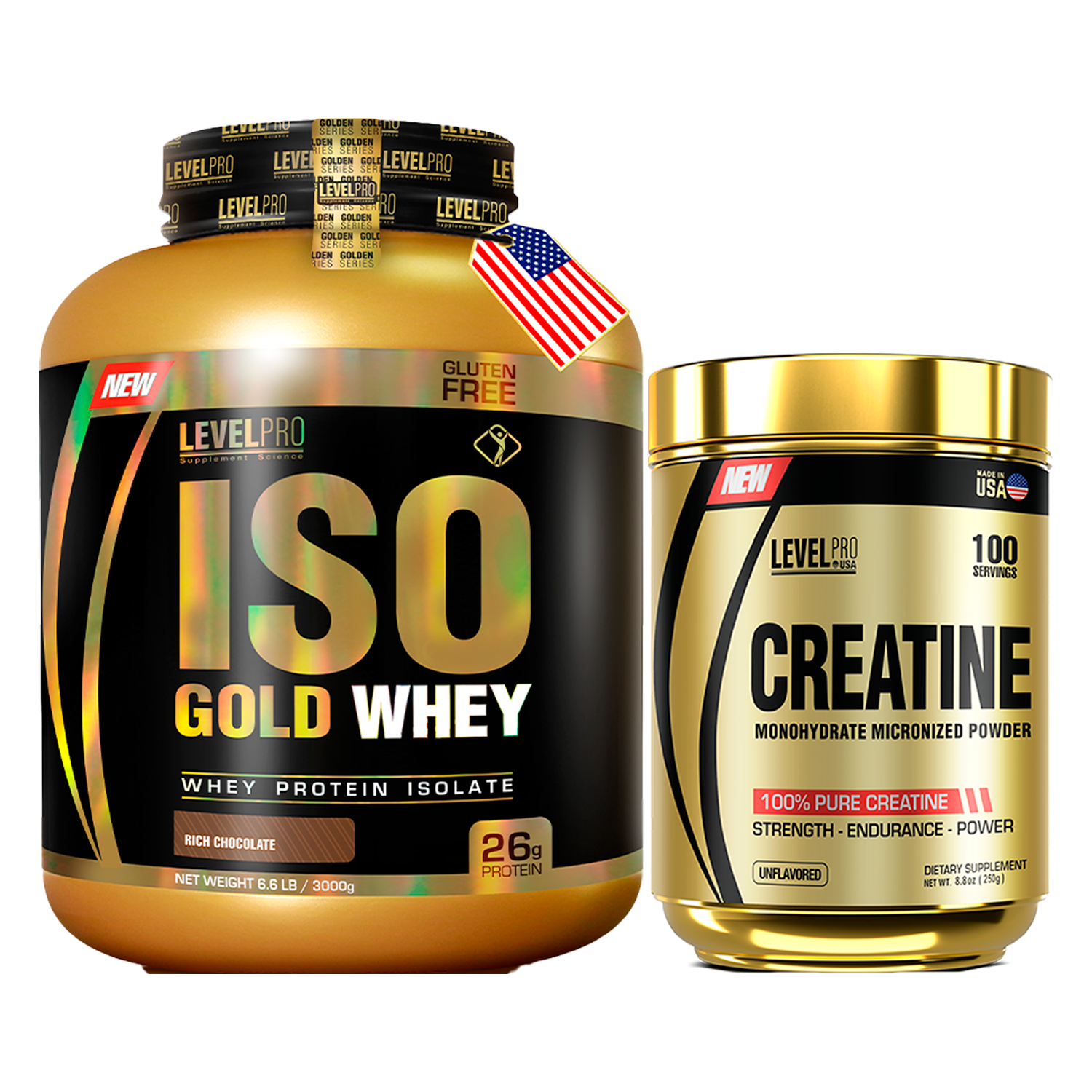 PACK Iso Gold Whey Level Pro + Creatina Level Pro