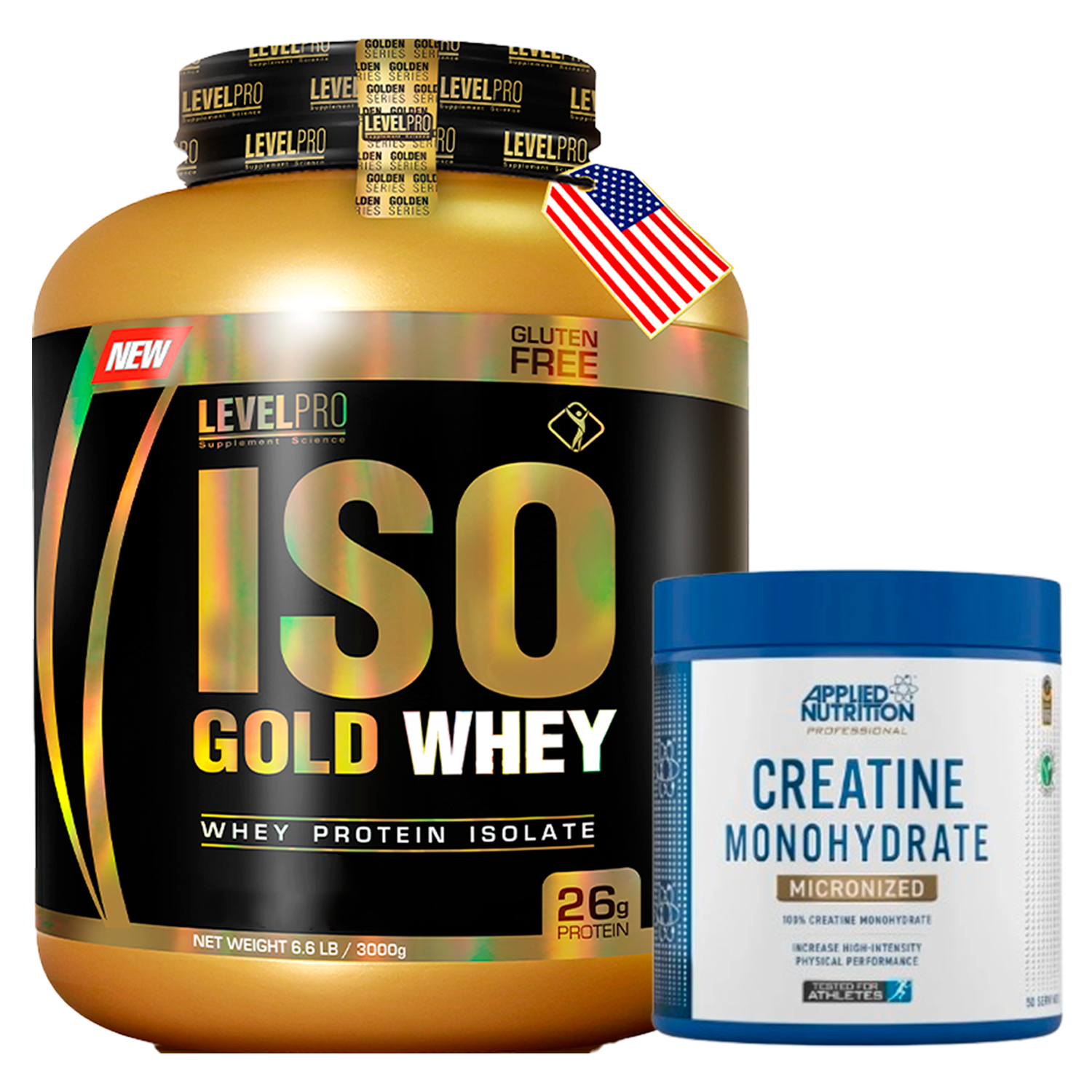 PACK Iso Gold Whey Level Pro + Creatina Applied Nutrition