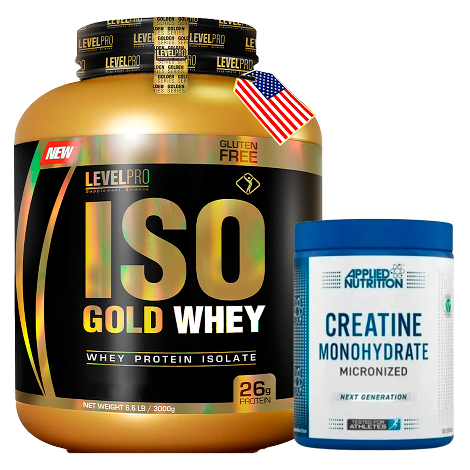 PACK Iso Gold Whey Level Pro + Creatina Applied Nutrition
