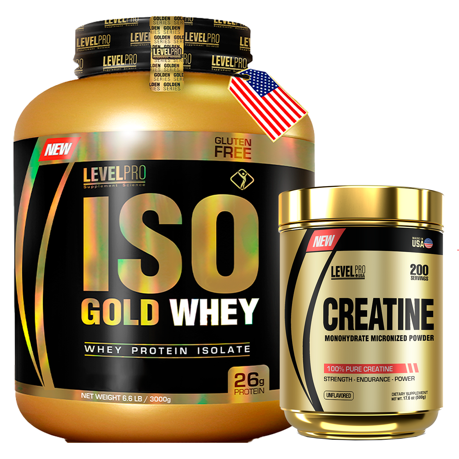 PACK Iso Gold Whey Level Pro + Creatina Level Pro
