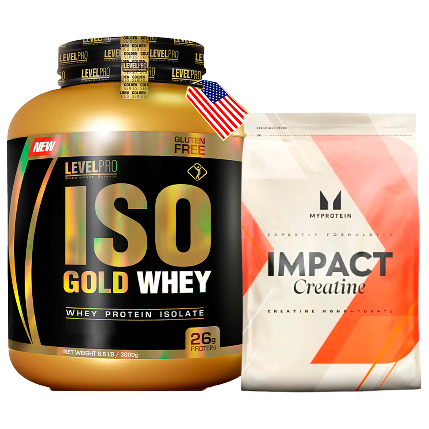 PACK Iso Gold Whey Level Pro + Creatina My Protein