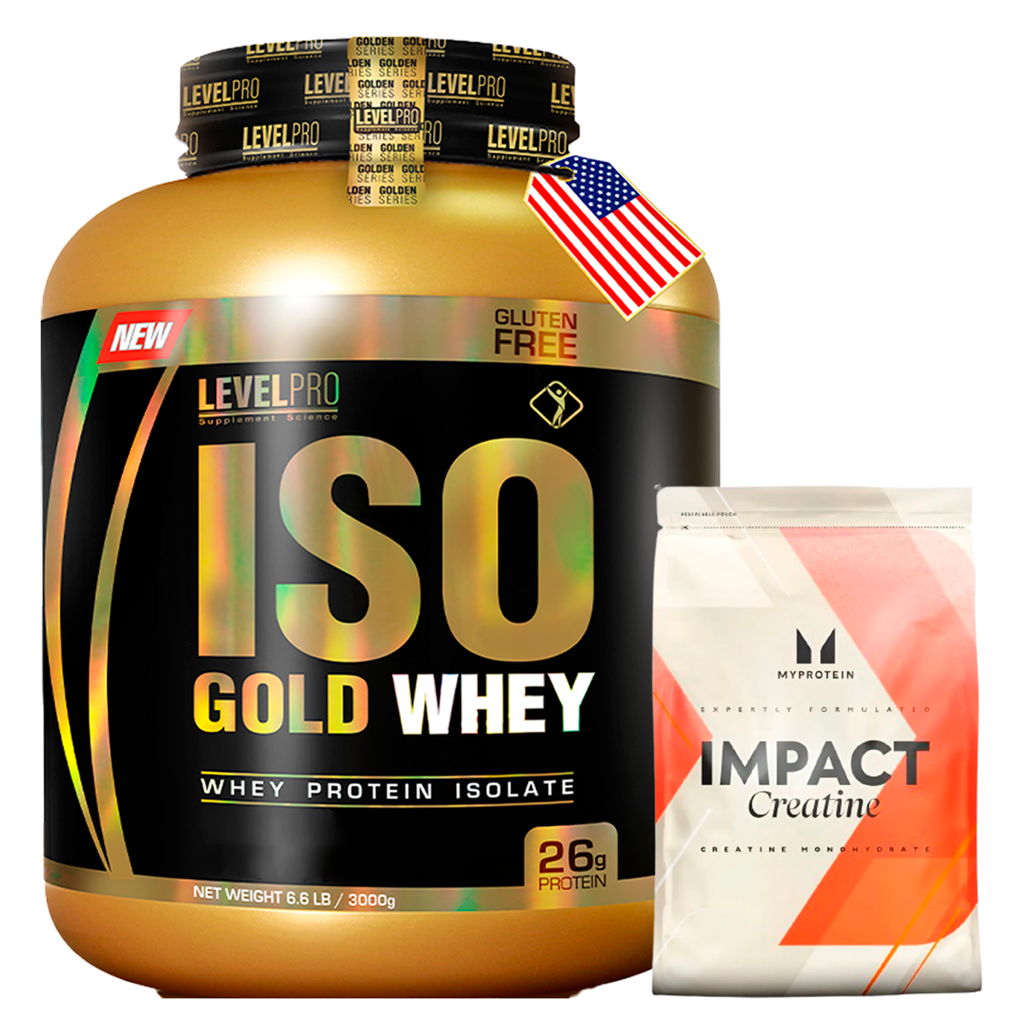 PACK Iso Gold Whey Level Pro + Creatina My Protein