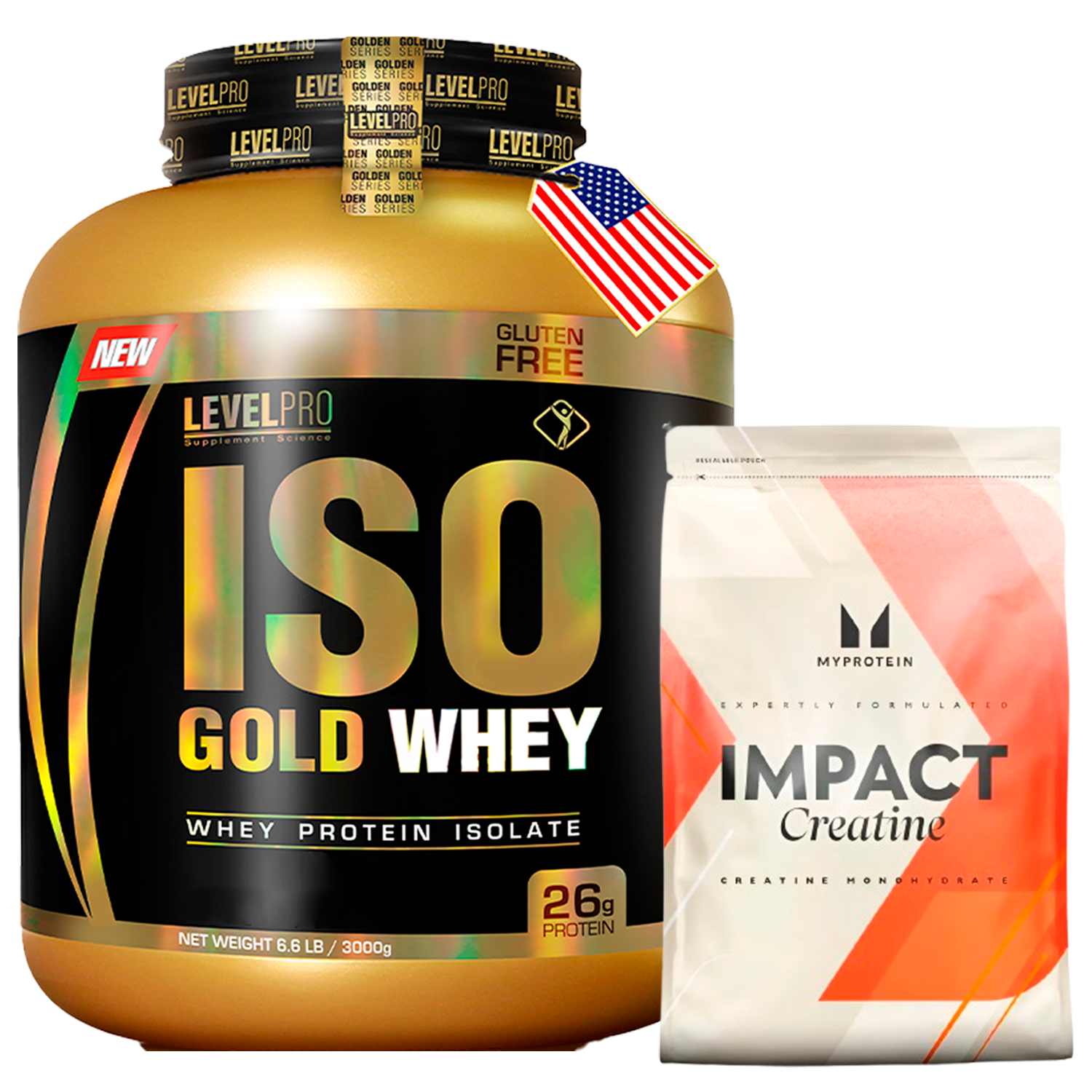 PACK Iso Gold Whey Level Pro + Creatina My Protein