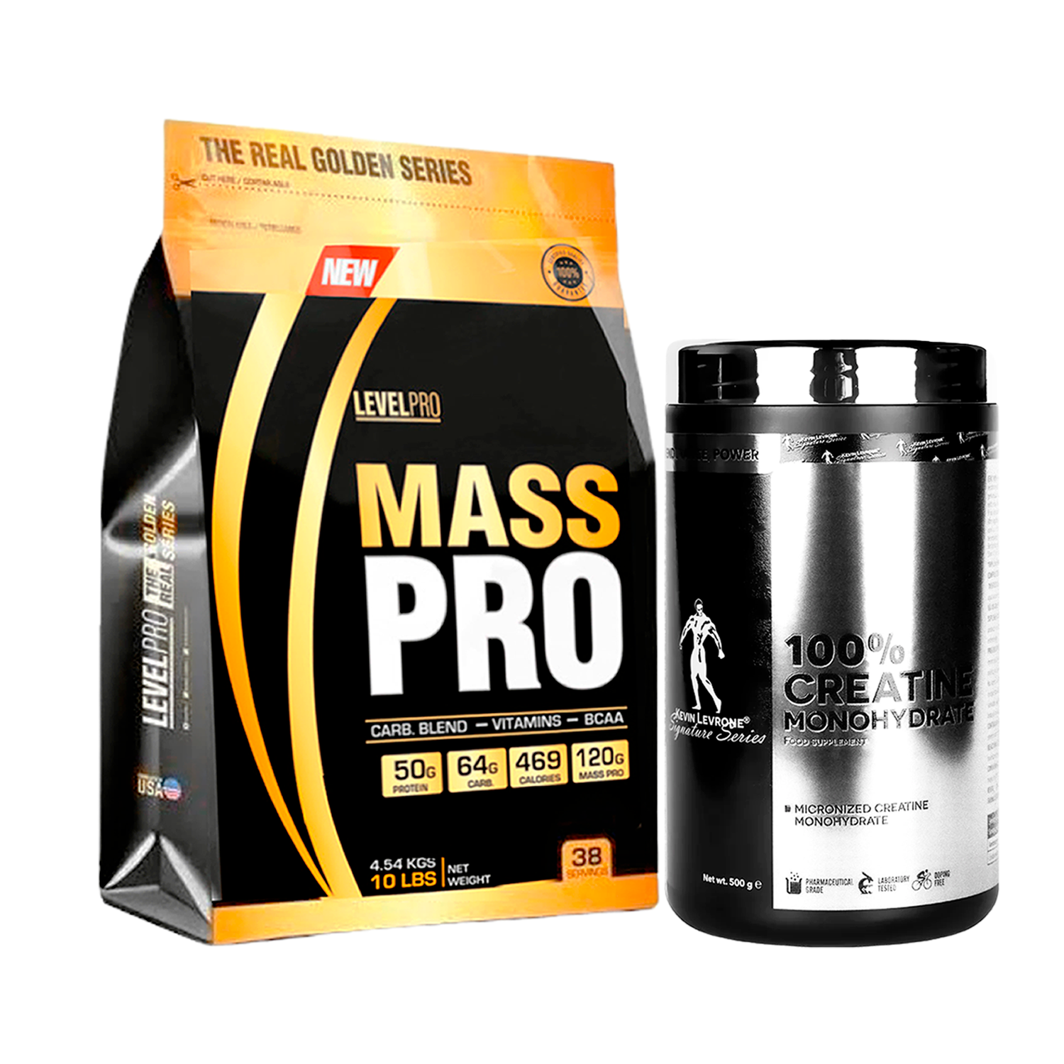 PACK Mass Pro Level Pro + Creatina Kevin Levrone