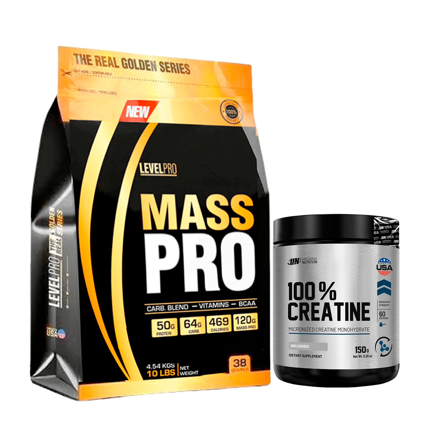 PACK Mass Pro Level Pro + Creatina Monohidratada UN
