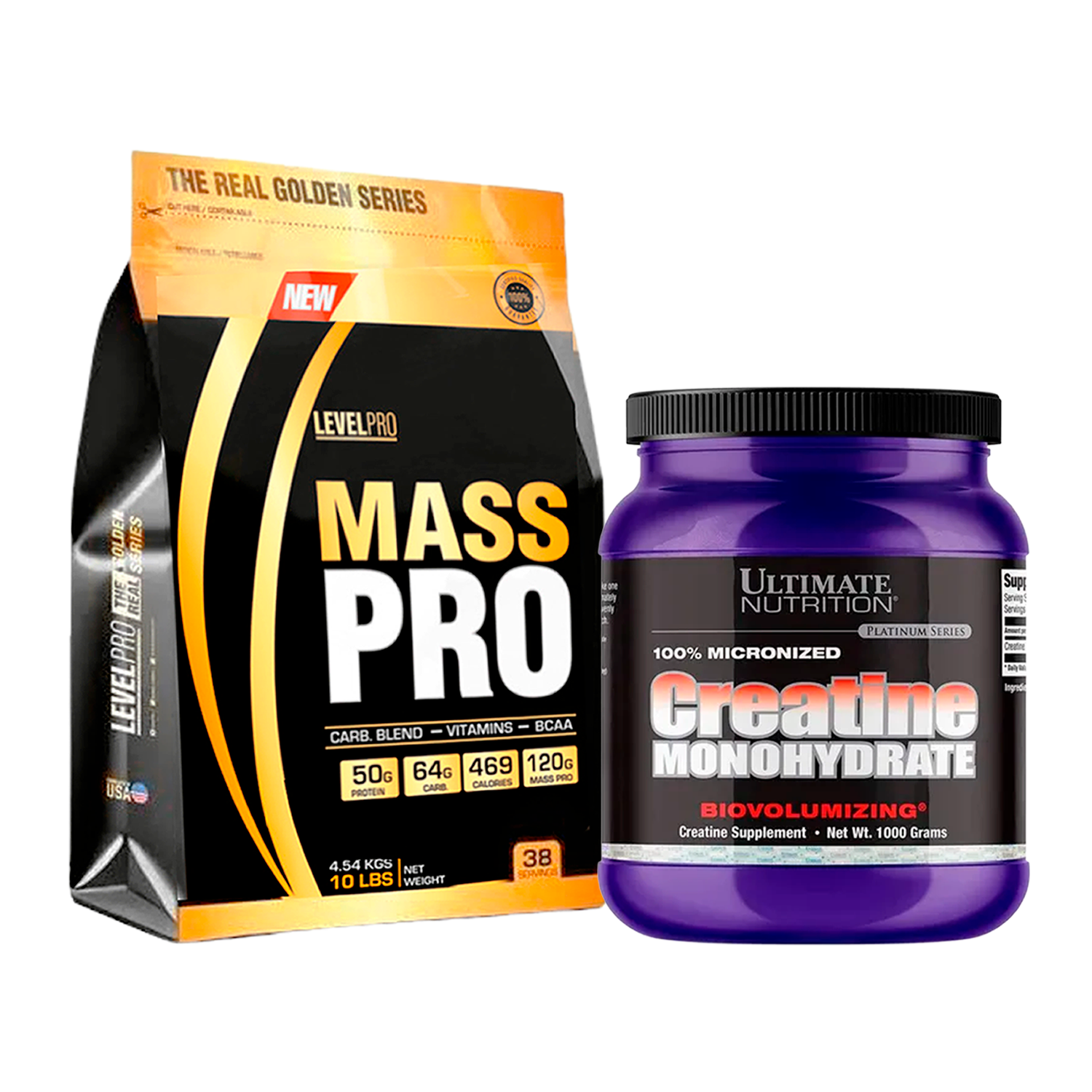 PACK Mass Pro Level Pro + Creatina Ultimate Nutrition