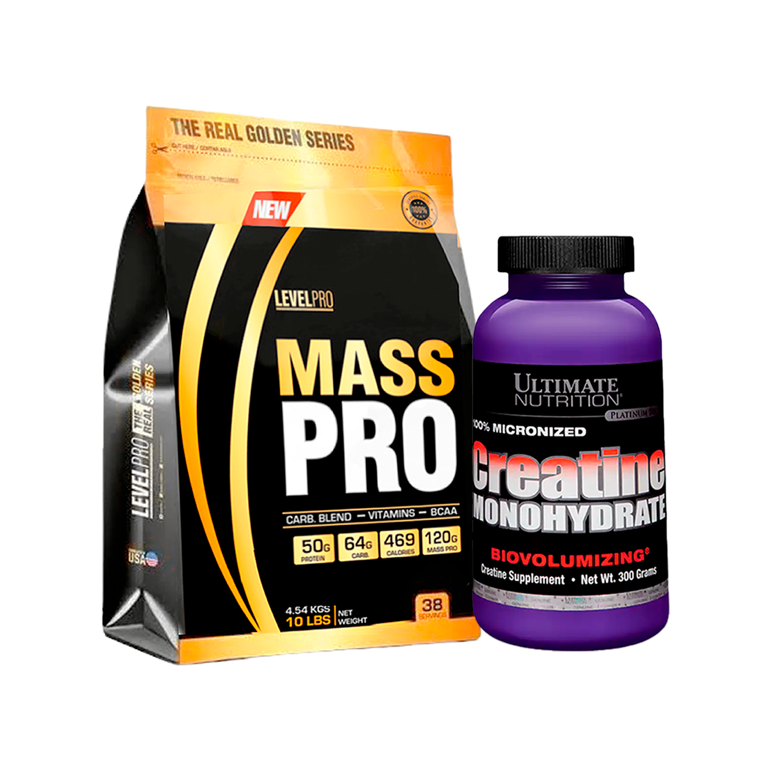 PACK Mass Pro Level Pro + Creatina Ultimate Nutrition