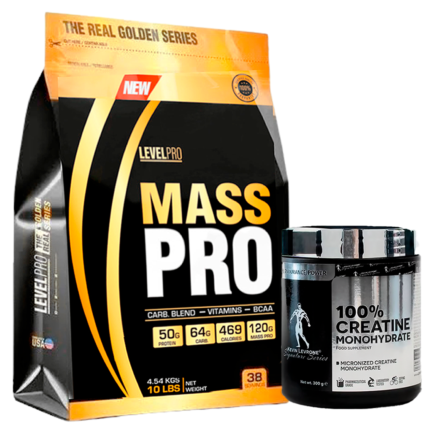 PACK Mass Pro Level Pro + Creatina Kevin Levrone