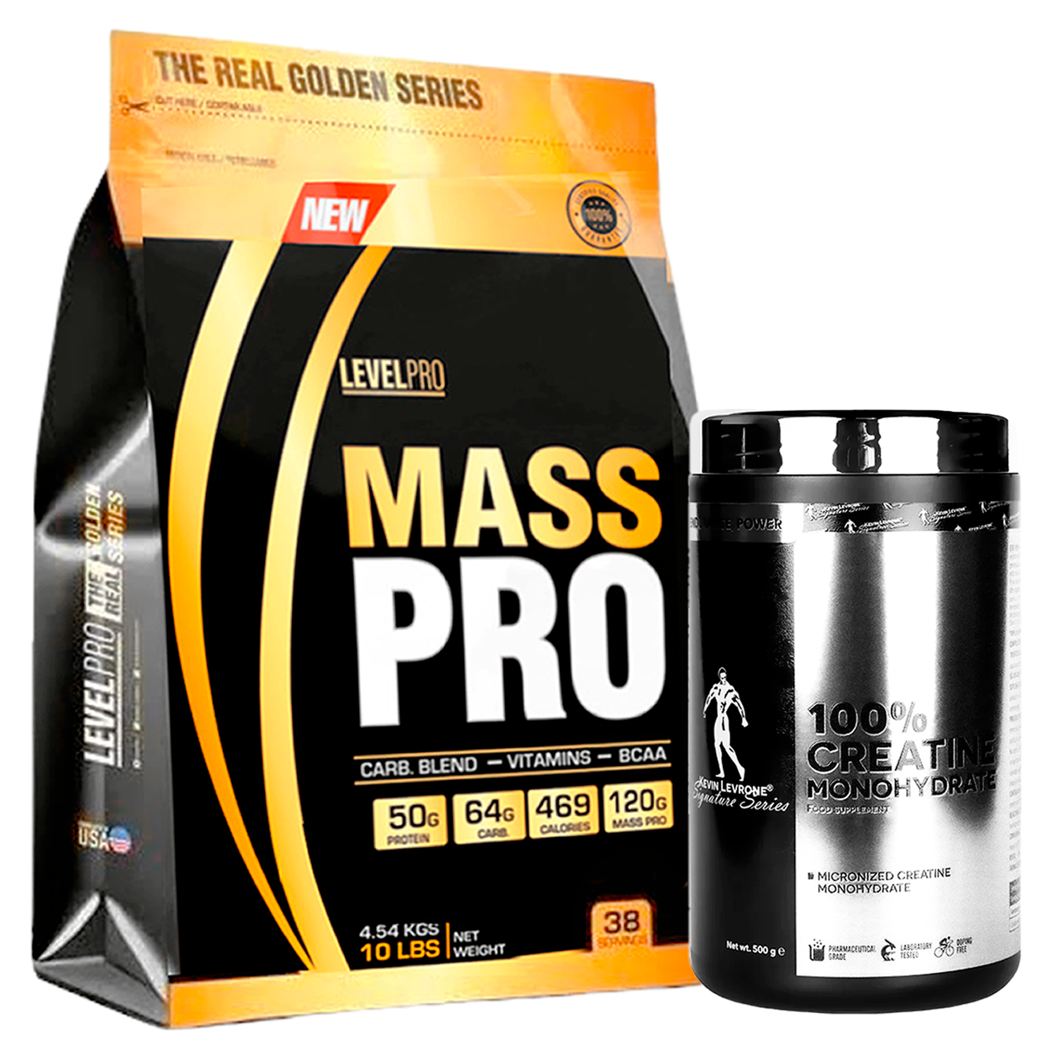 PACK Mass Pro Level Pro + Creatina Kevin Levrone