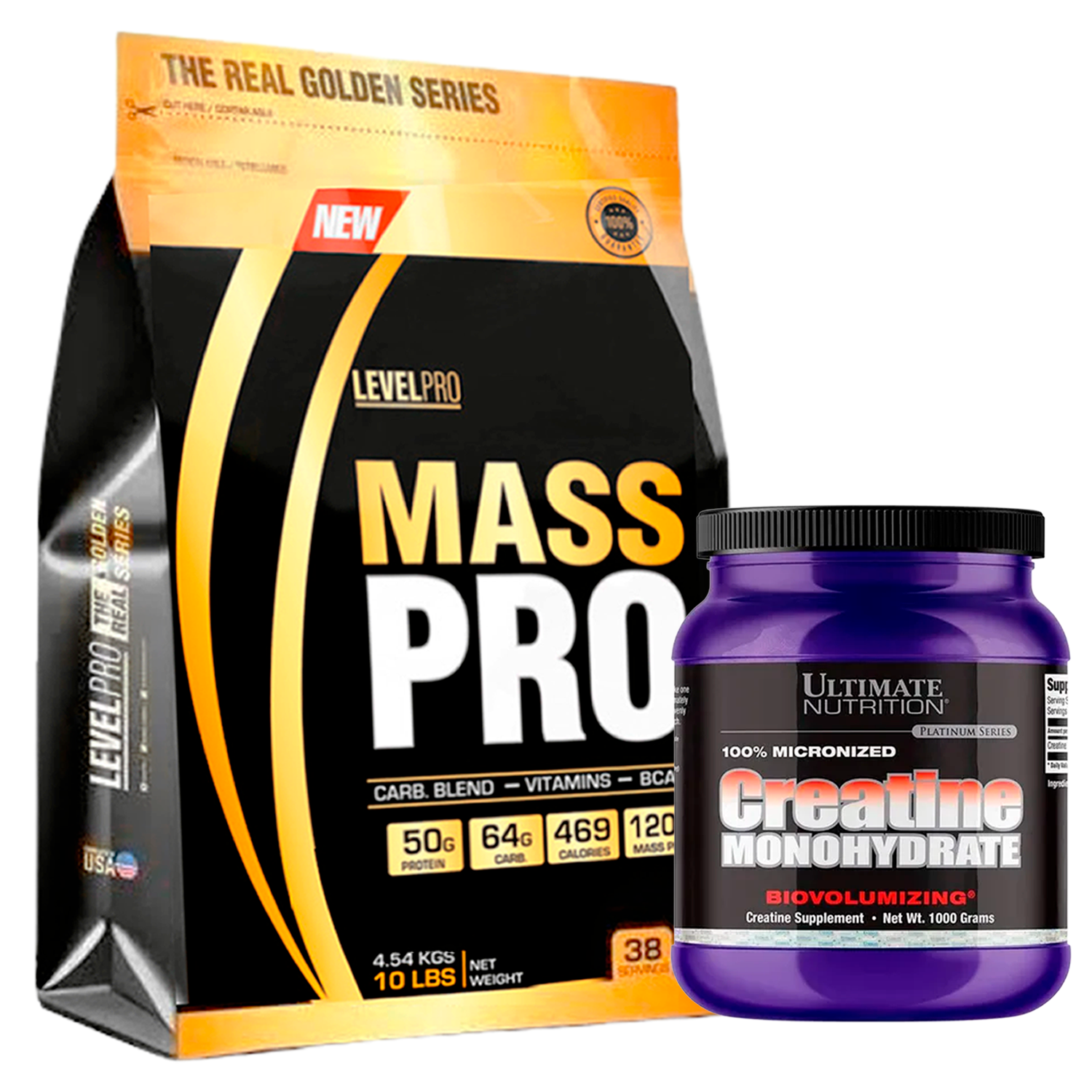 PACK Mass Pro Level Pro + Creatina Ultimate Nutrition