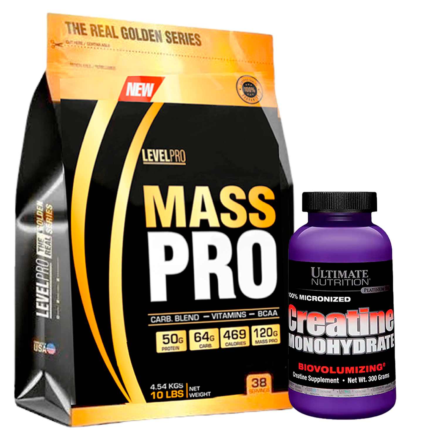 PACK Mass Pro Level Pro + Creatina Ultimate Nutrition