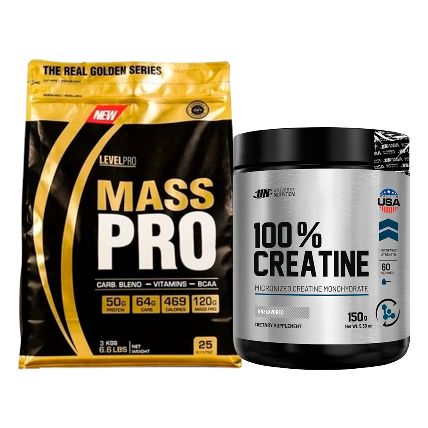 PACK Mass Pro Level Pro + Creatina Monohidratada UN