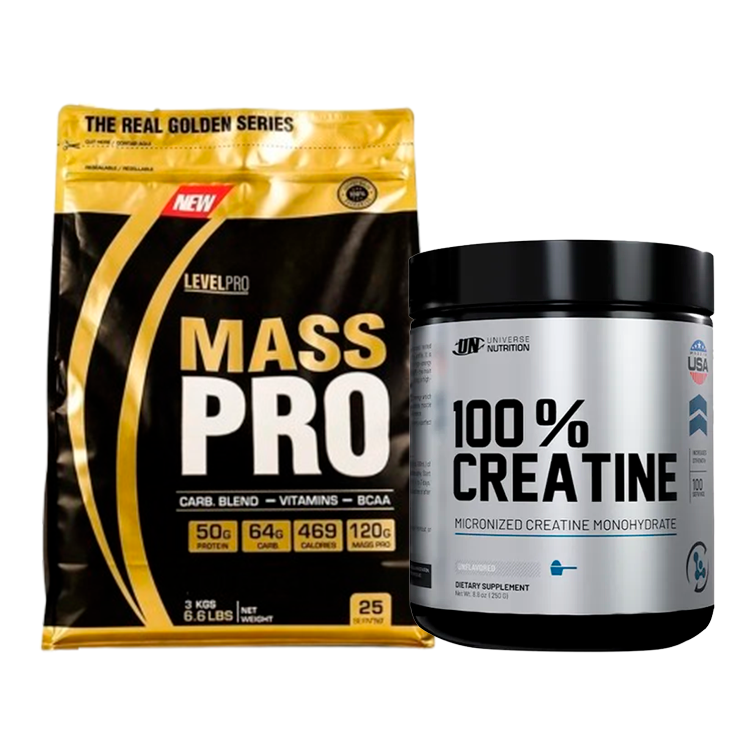 PACK Mass Pro Level Pro + Creatina Monohidratada UN