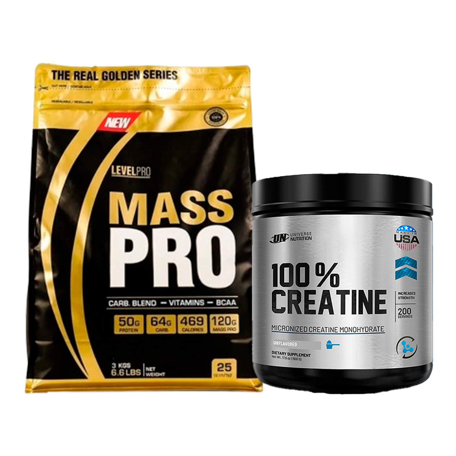 PACK Mass Pro Level Pro + Creatina Monohidratada UN