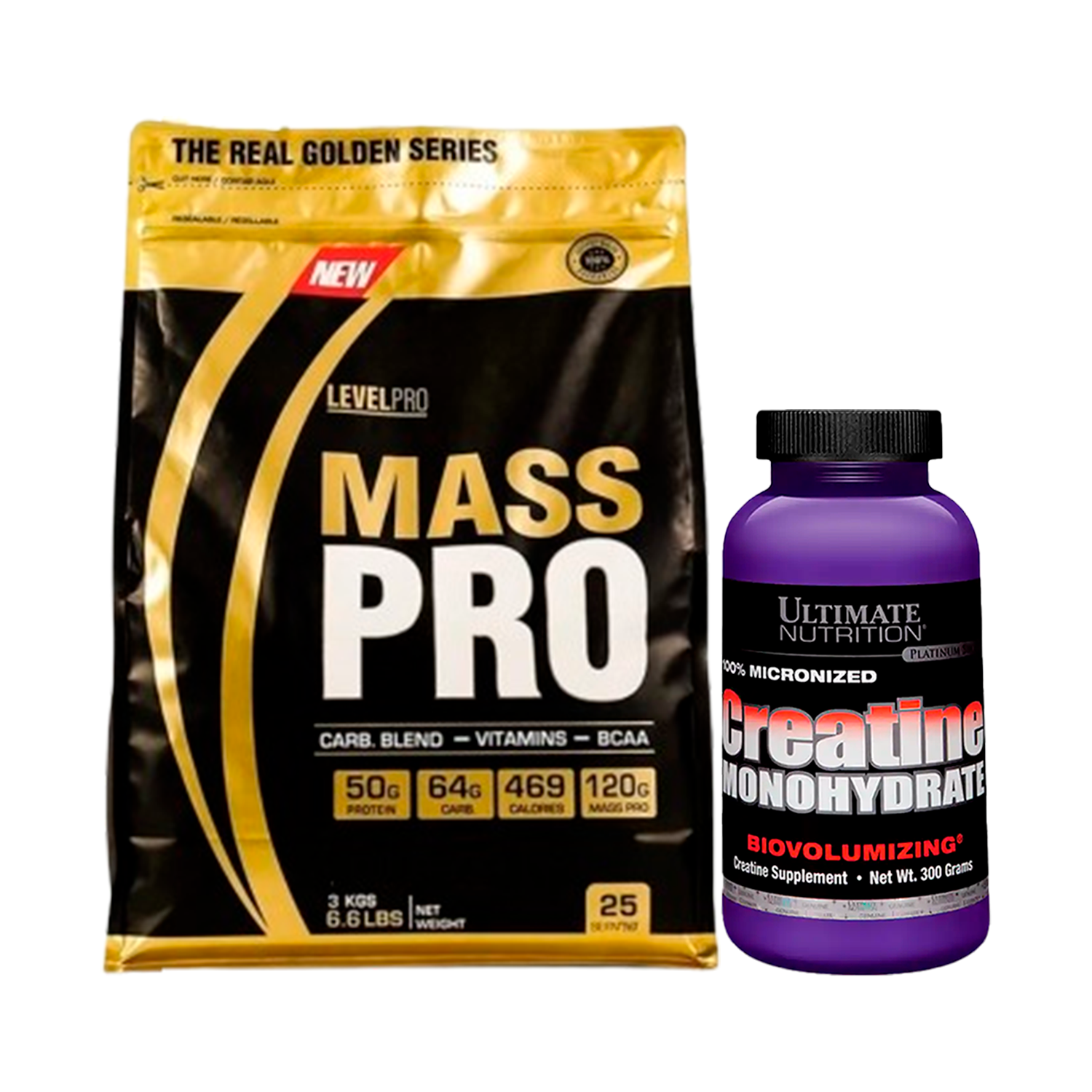 PACK Mass Pro Level Pro + Creatina Ultimate Nutrition