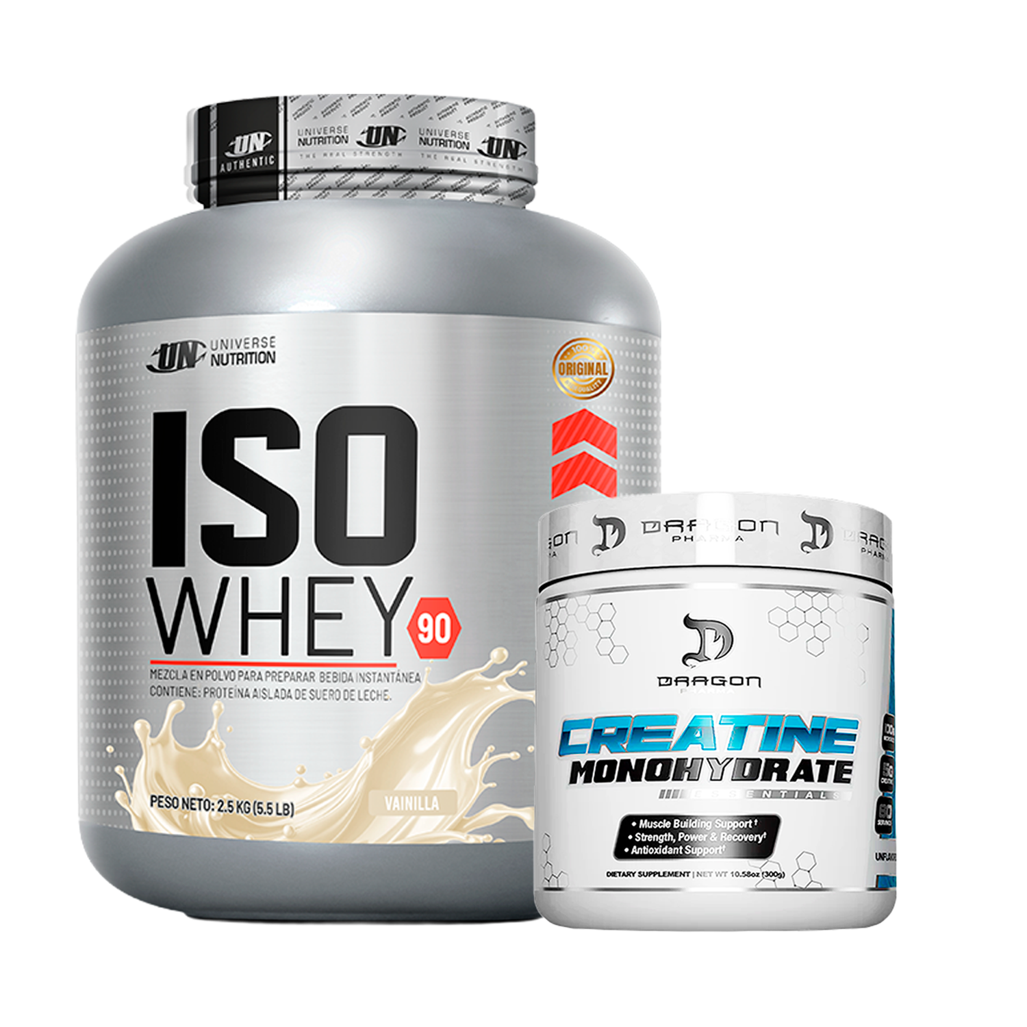 PACK Proteína Iso Whey UN + Creatina Dragon Pharma