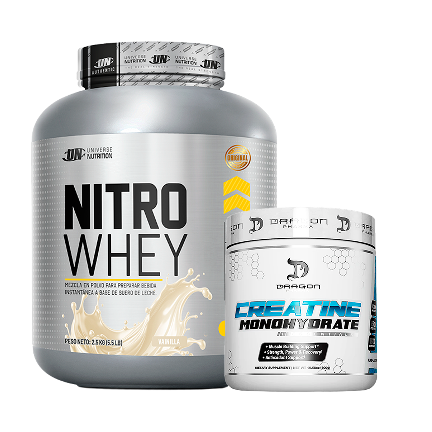 PACK Proteína Nitro Whey UN + Creatina Dragon Pharma