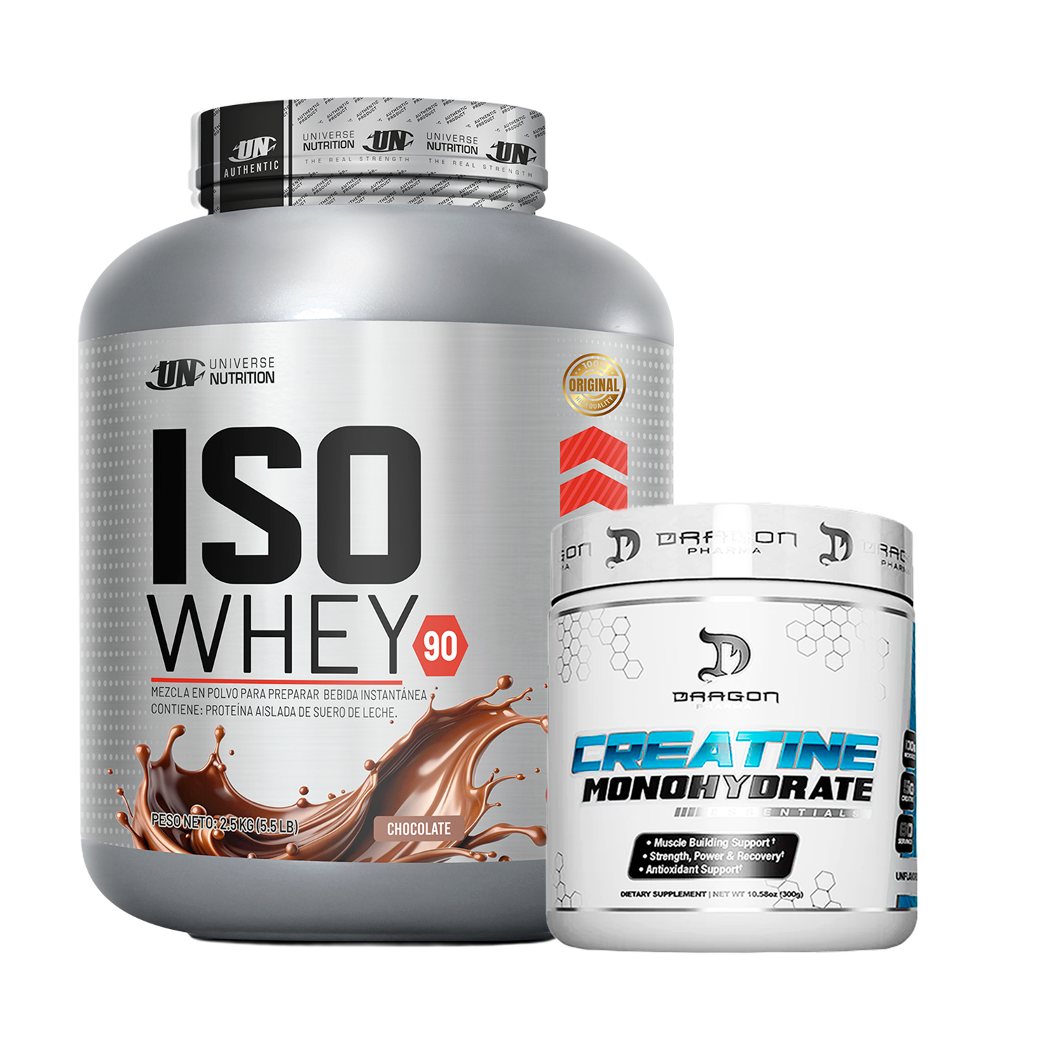 PACK Proteína Iso Whey UN + Creatina Dragon Pharma