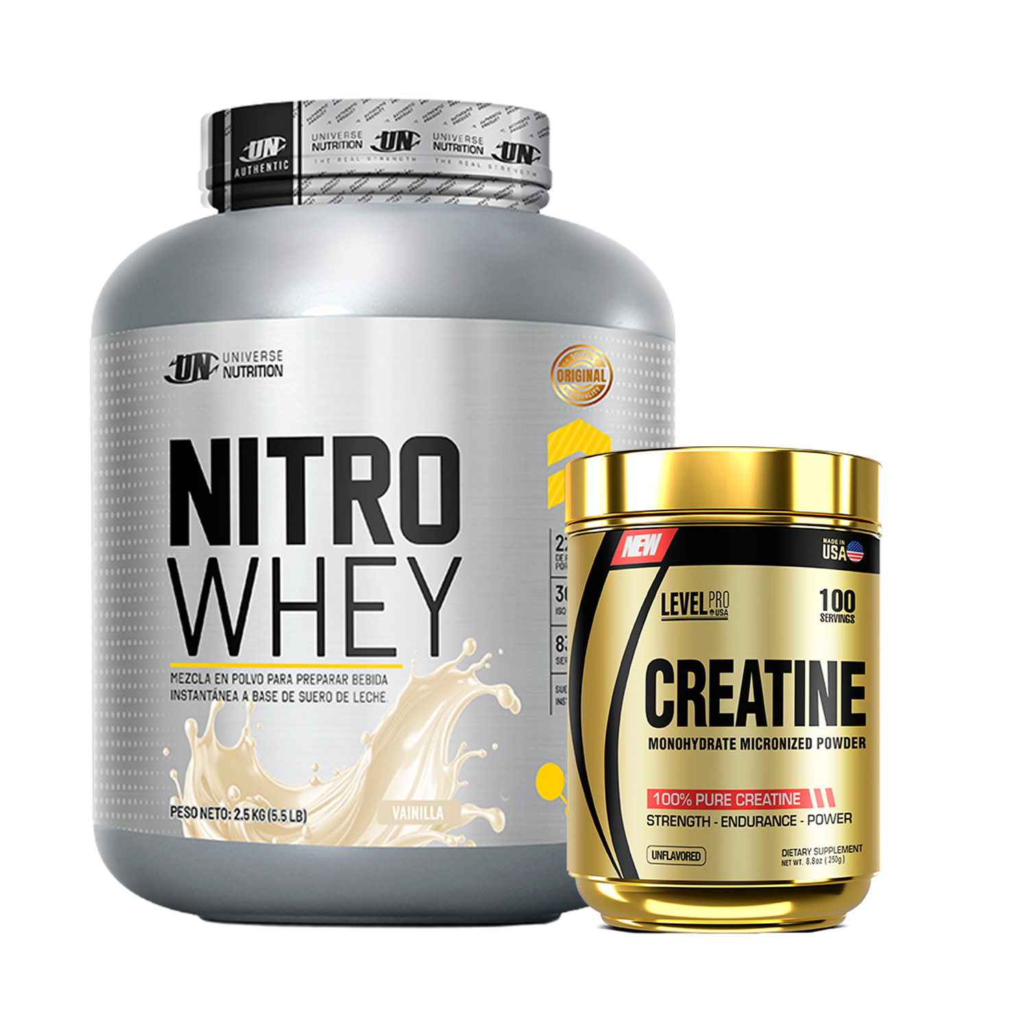 PACK Proteína Nitro Whey UN + Creatina Level Pro