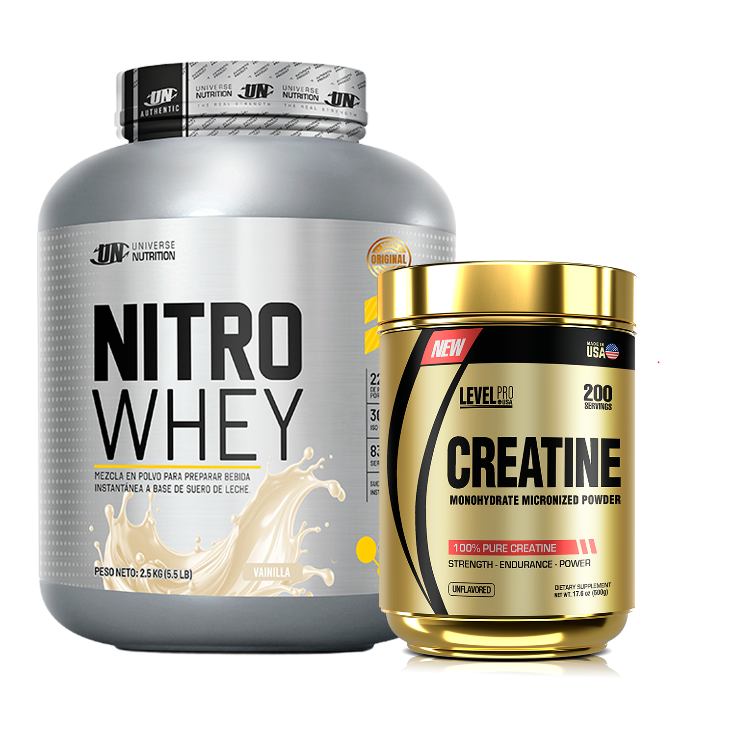 PACK Proteína Nitro Whey UN + Creatina Level Pro