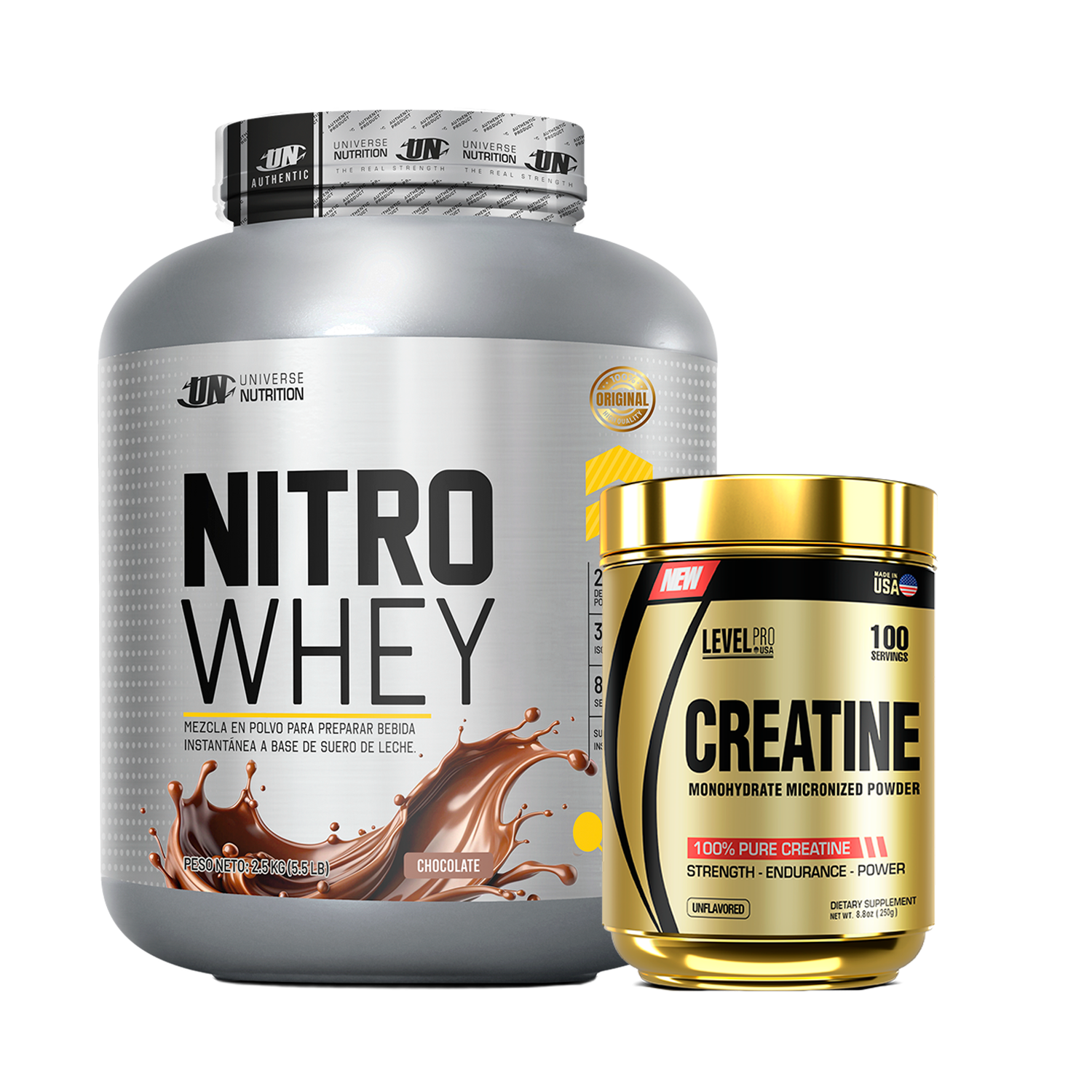 PACK Proteína Nitro Whey UN + Creatina Level Pro