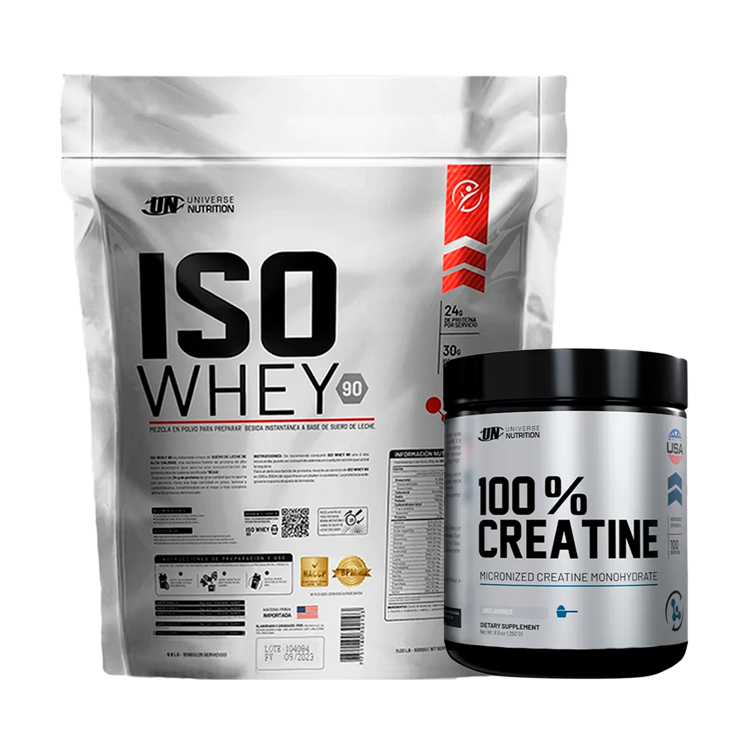 PACK Proteína Iso Whey UN + Creatina Universe