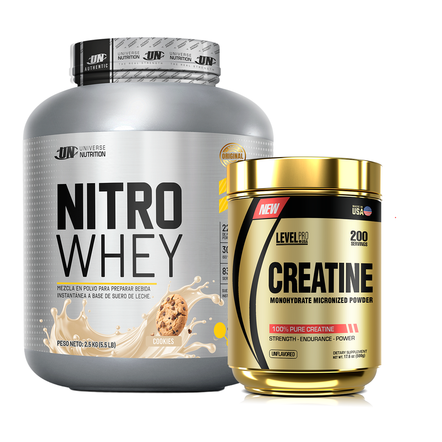 PACK Proteína Nitro Whey UN + Creatina Level Pro