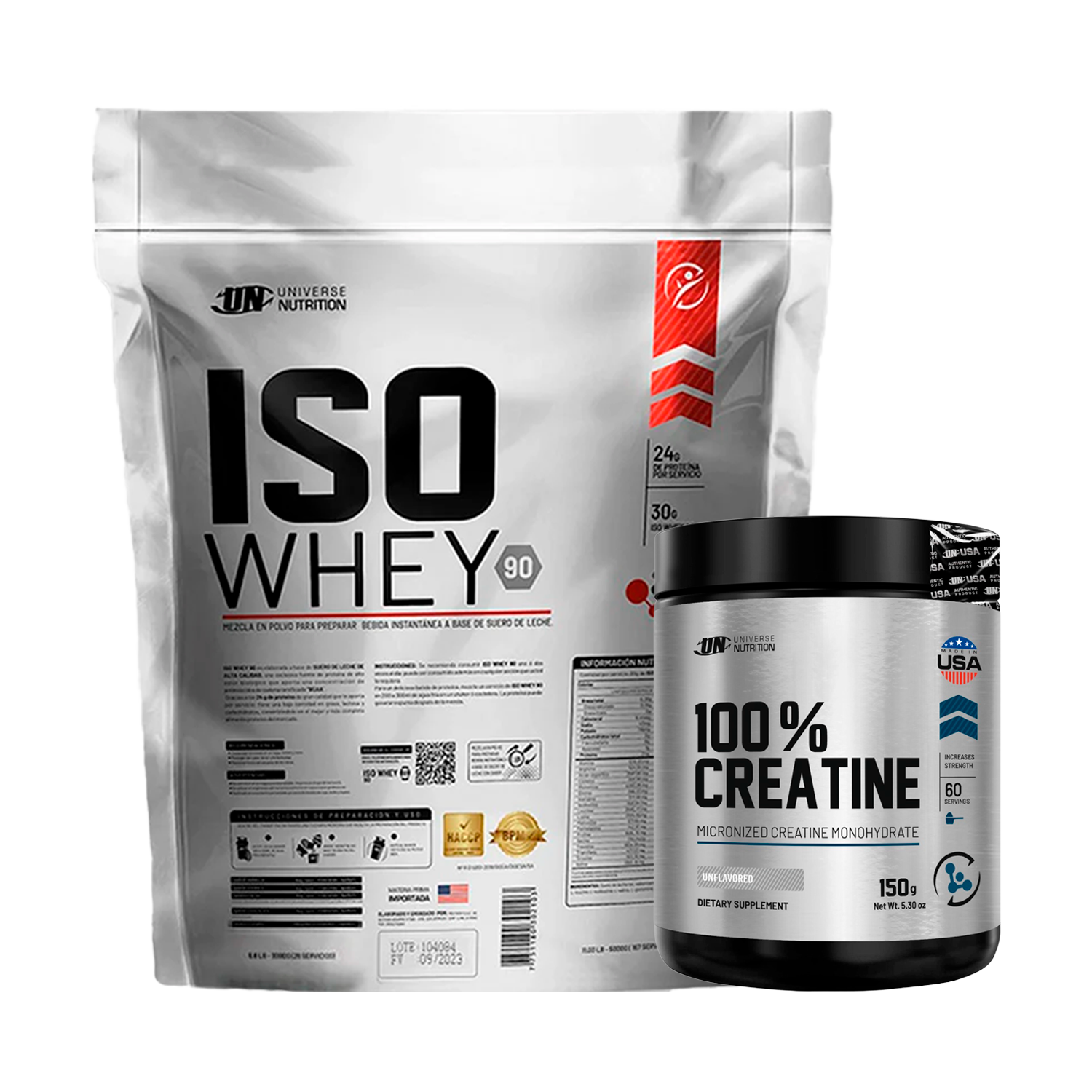 PACK Proteína Iso Whey UN + Creatina Universe