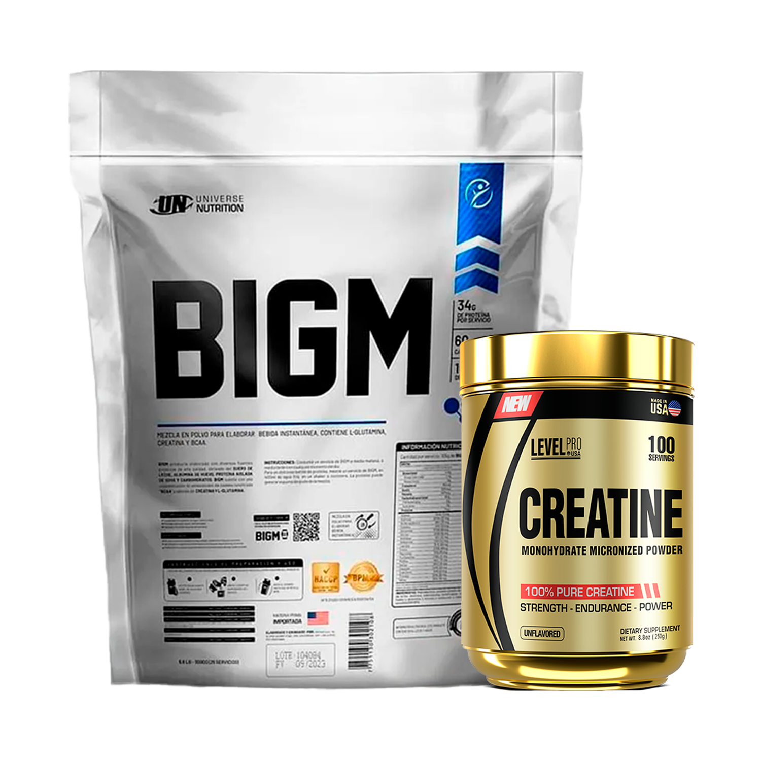 PACK Ganador de Masa BIGM UN + Creatina Level Pro