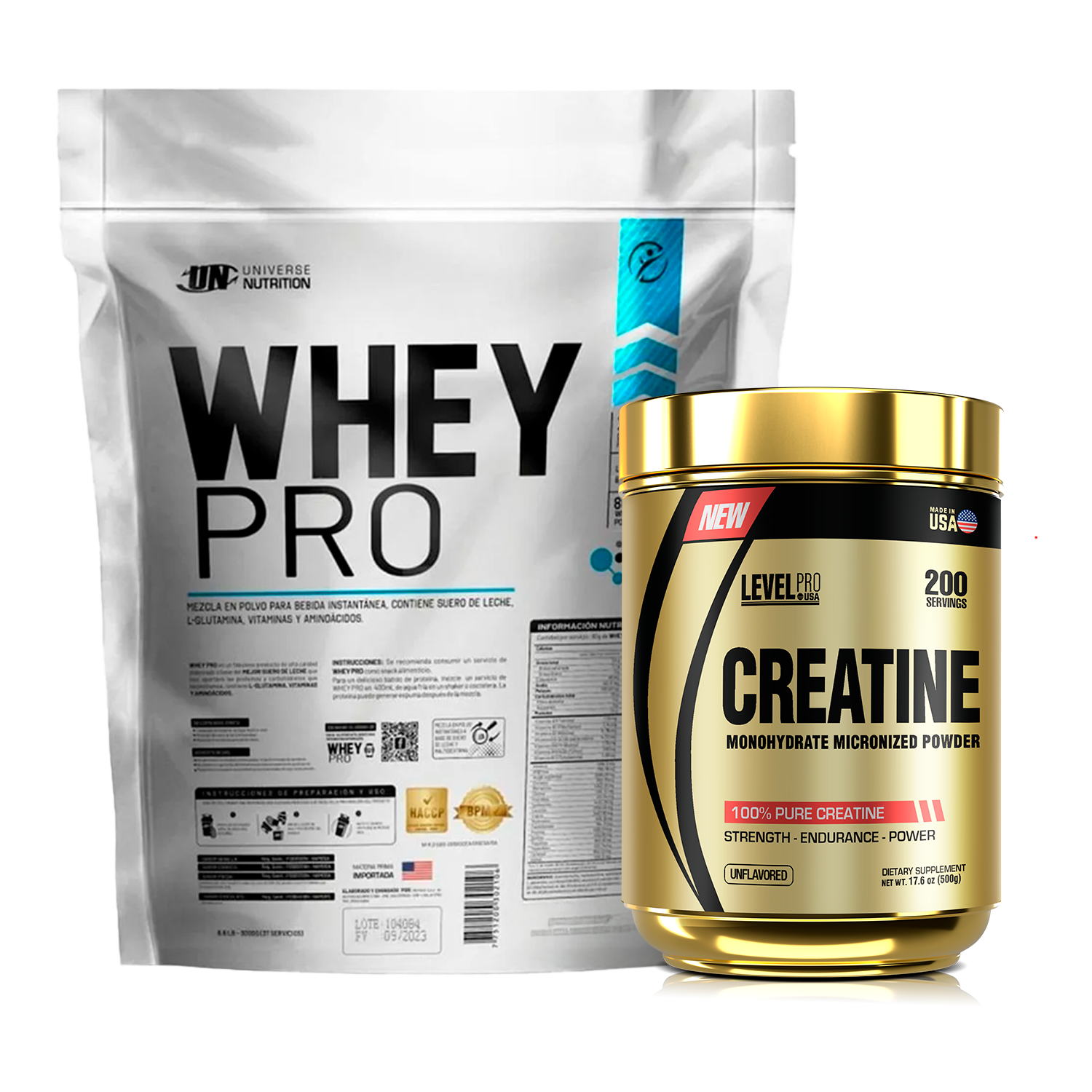 PACK Proteína Whey Pro UN + Creatina Level Pro