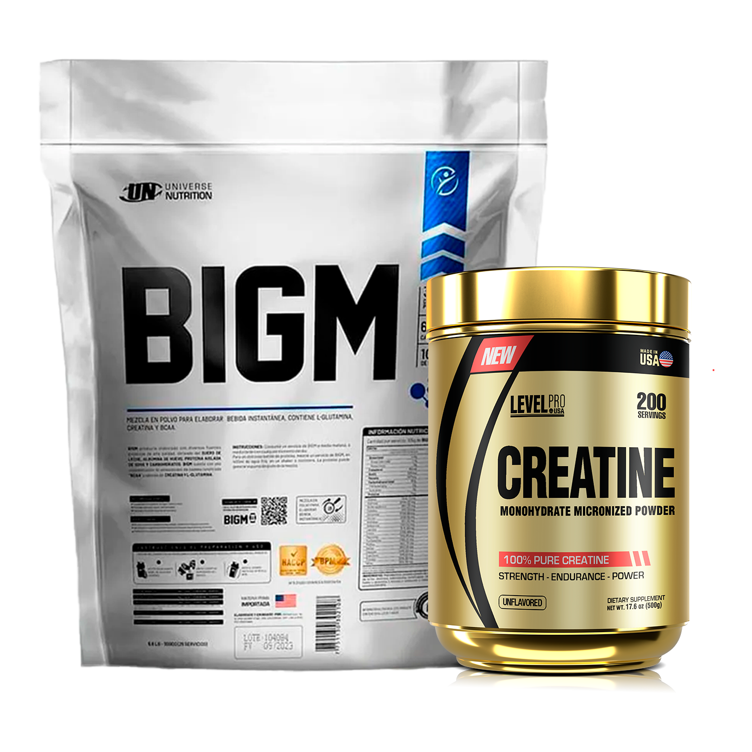 PACK Ganador de Masa BIGM UN + Creatina Level Pro