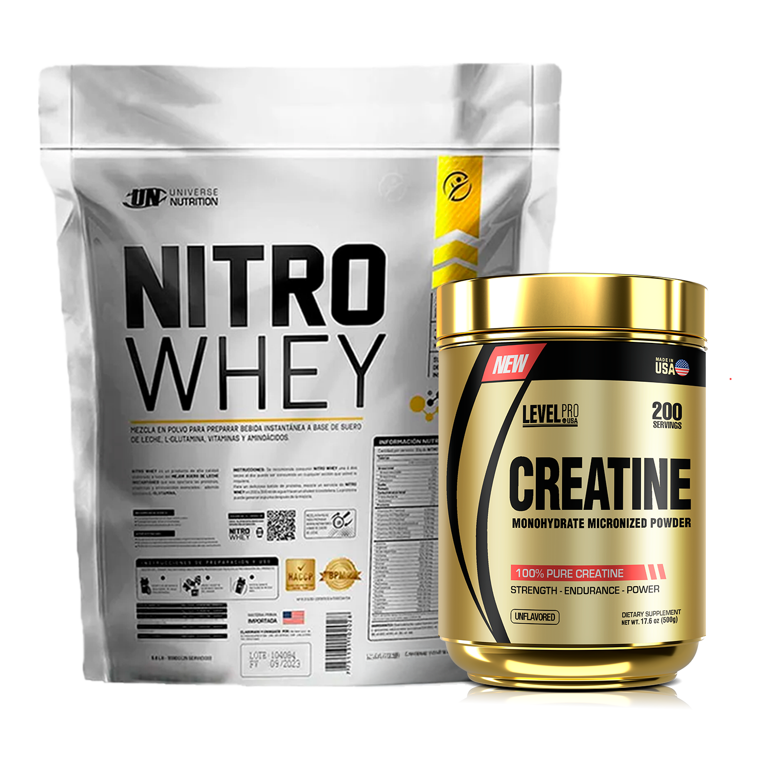 PACK Proteína Nitro Whey UN + Creatina Level Pro