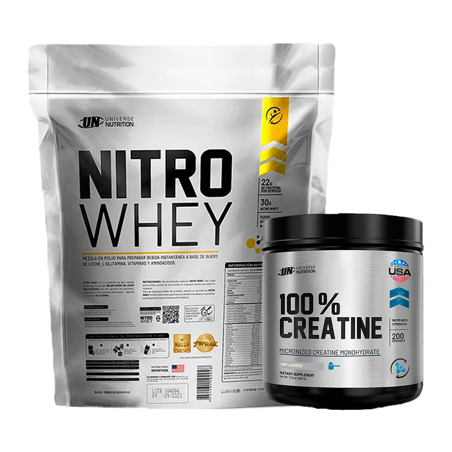 PACK Proteína Nitro Whey UN + Creatina Universe