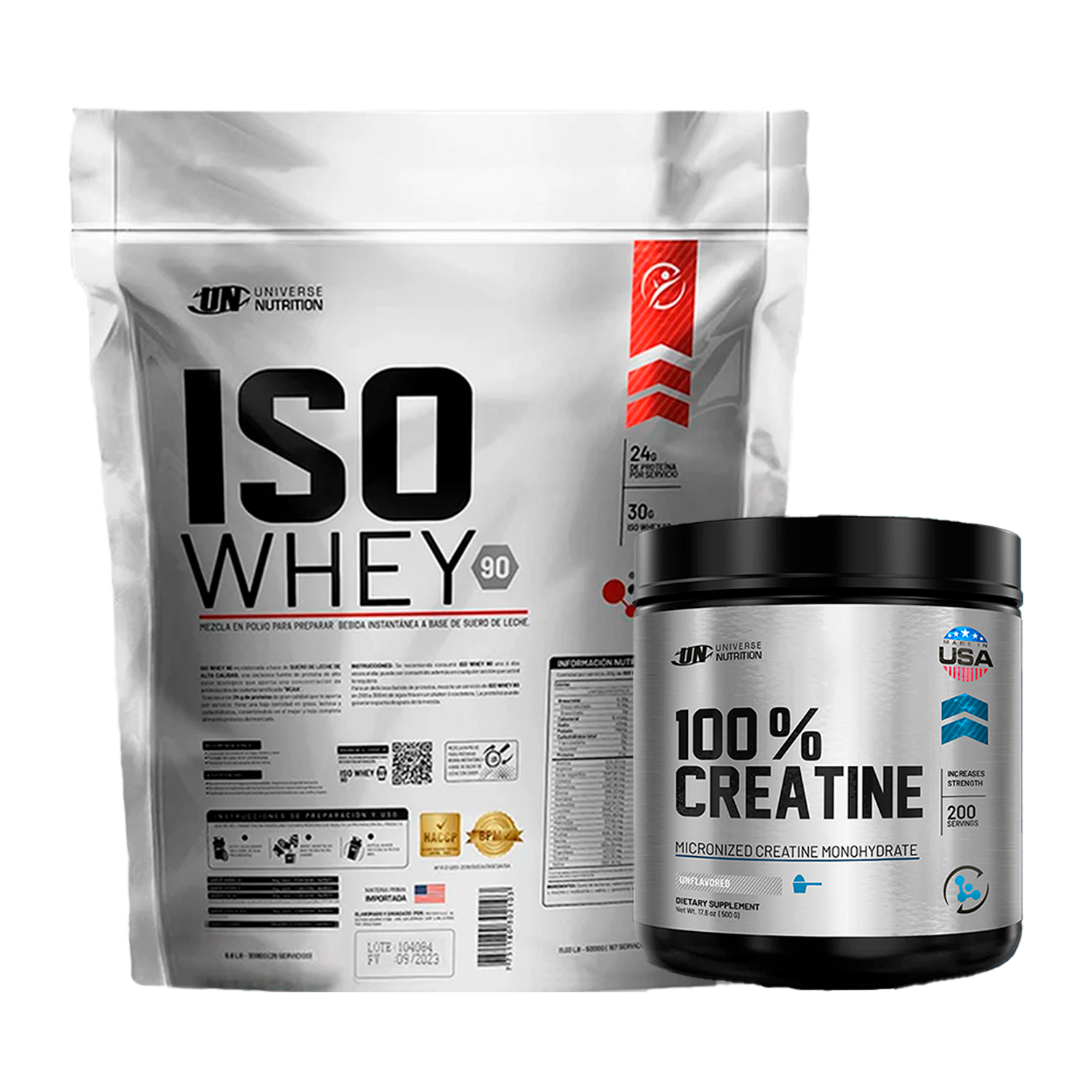 PACK Proteína Iso Whey UN + Creatina Universe
