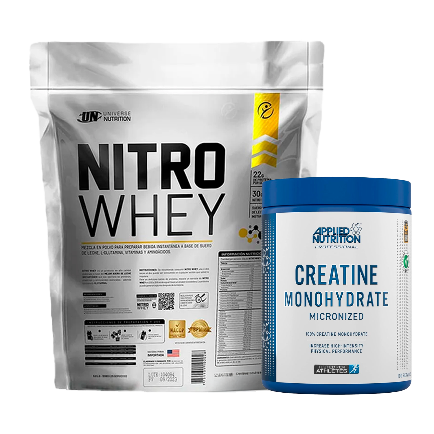 PACK Proteína Nitro Whey UN + Creatina Applied Nutrition