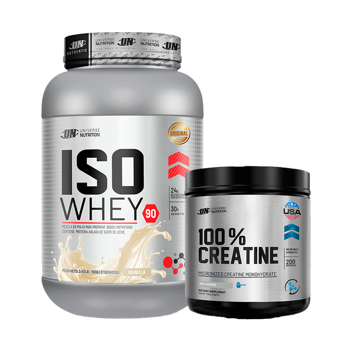 PACK Proteína Iso Whey UN + Creatina Universe