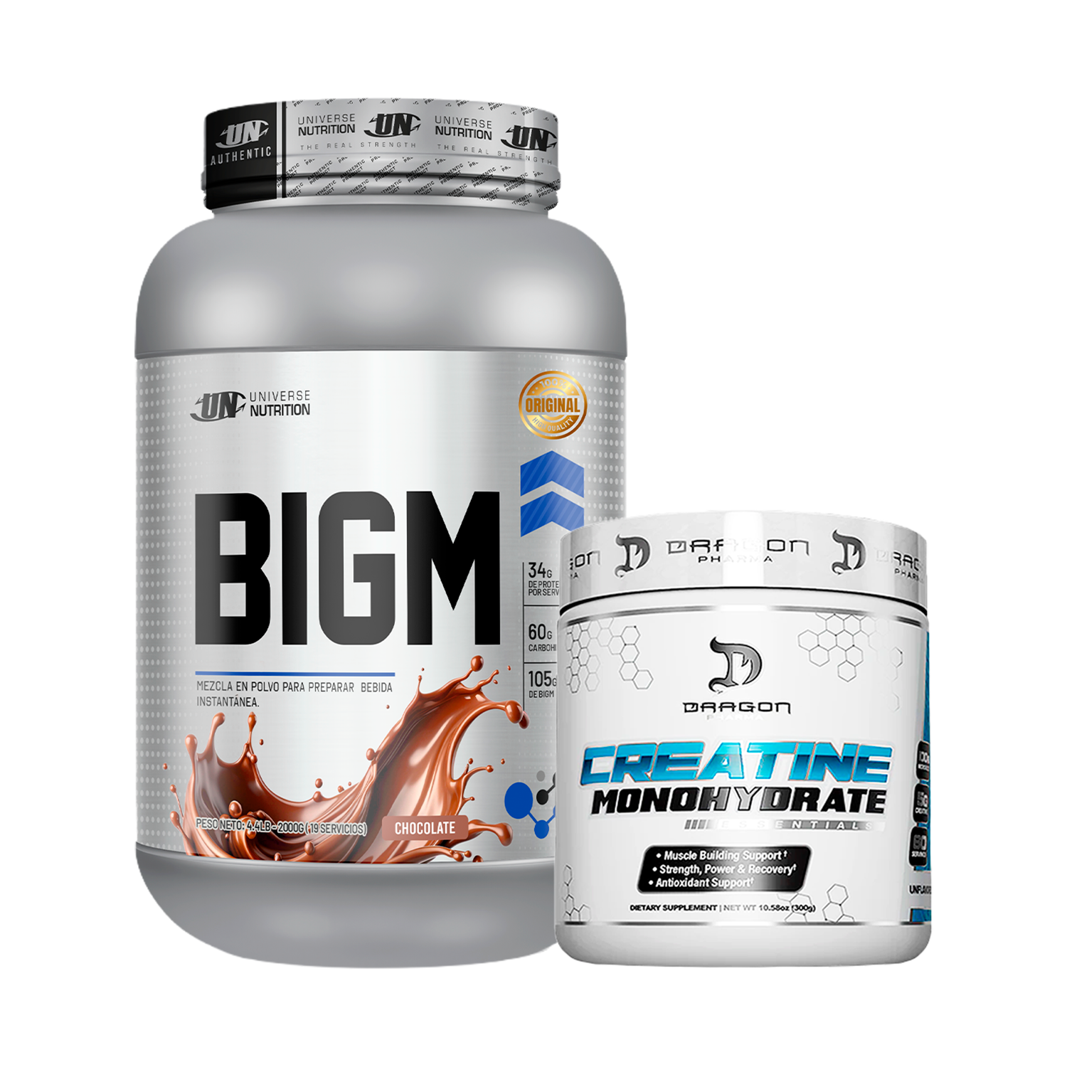 PACK Ganador de Masa BIGM UN + Creatina Dragon Pharma
