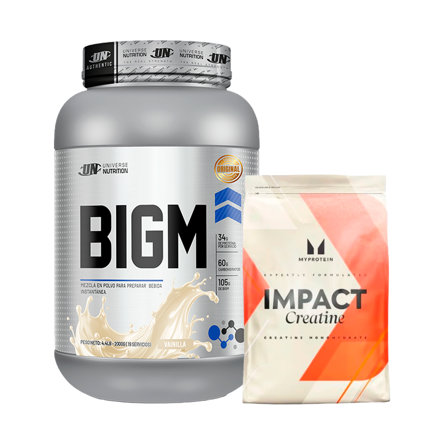 PACK Ganador de Masa BIGM UN + Creatina My Protein