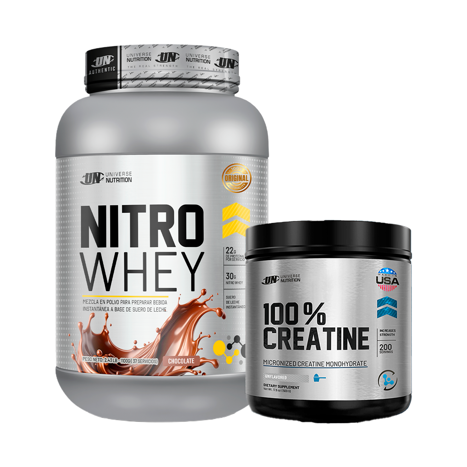 PACK Proteína Nitro Whey UN + Creatina Universe