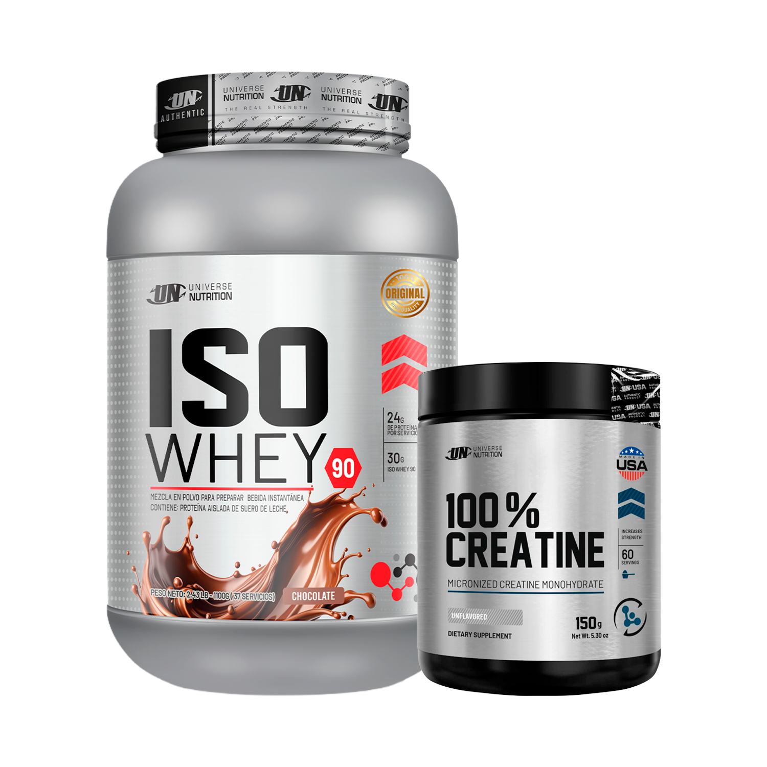 PACK Proteína Iso Whey UN + Creatina Universe