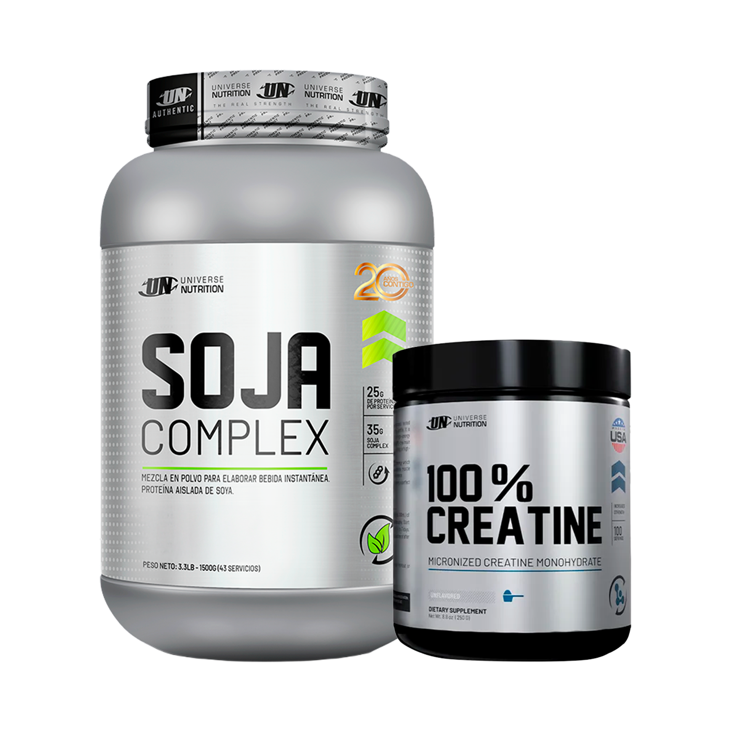 PACK Proteína Vegana Soja Complex + Creatina Universe