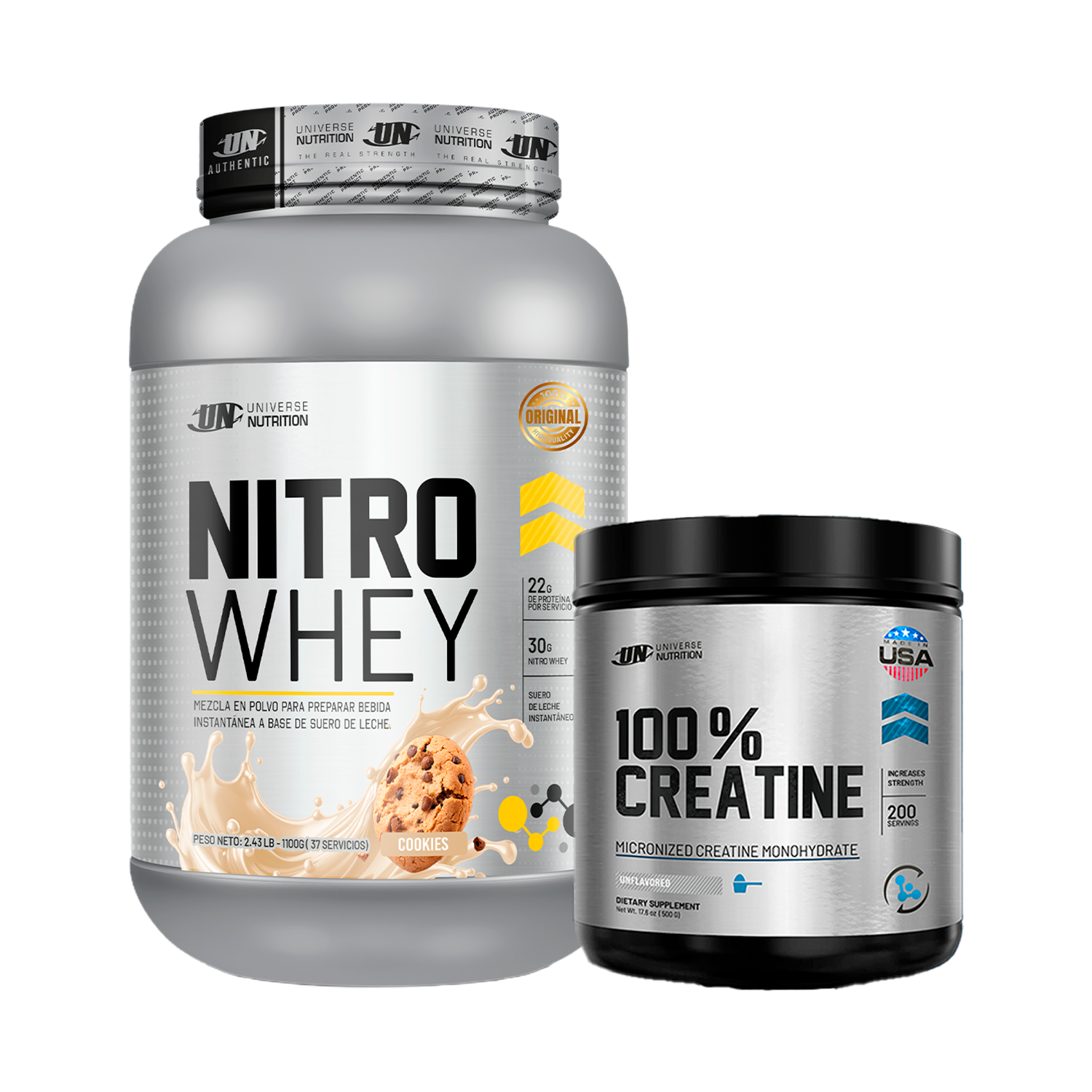 PACK Proteína Nitro Whey UN + Creatina Universe