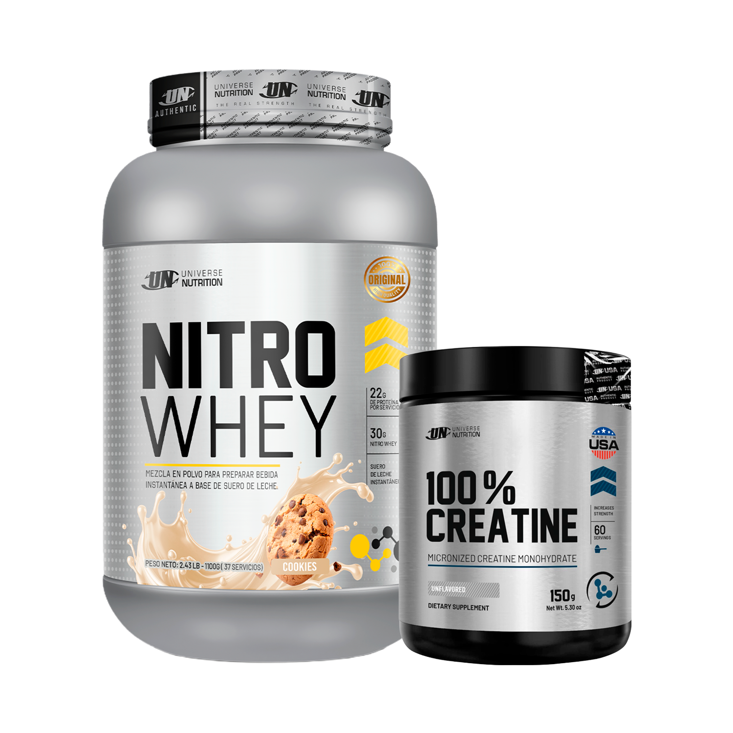 PACK Proteína Nitro Whey UN + Creatina Universe