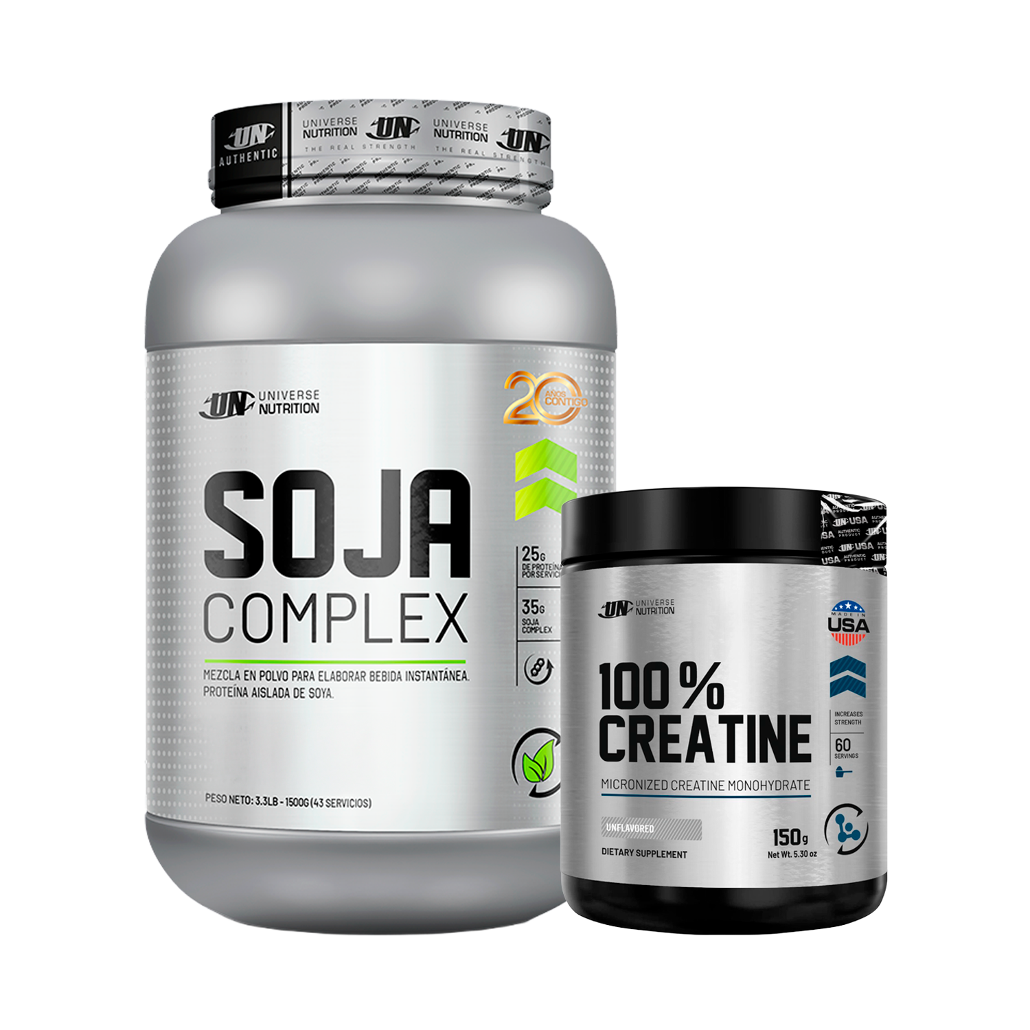 PACK Proteína Vegana Soja Complex + Creatina Universe