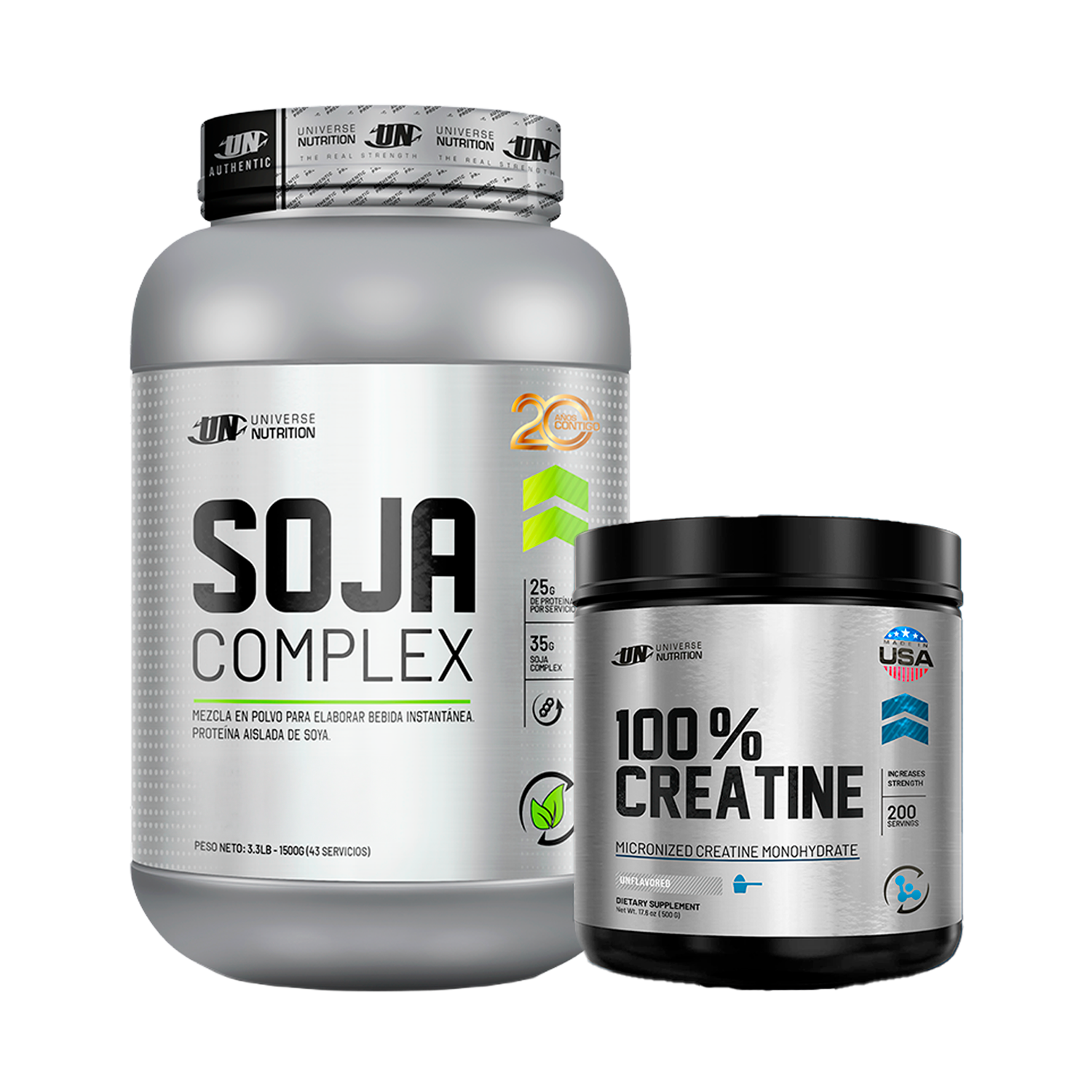 PACK Proteína Vegana Soja Complex + Creatina Universe