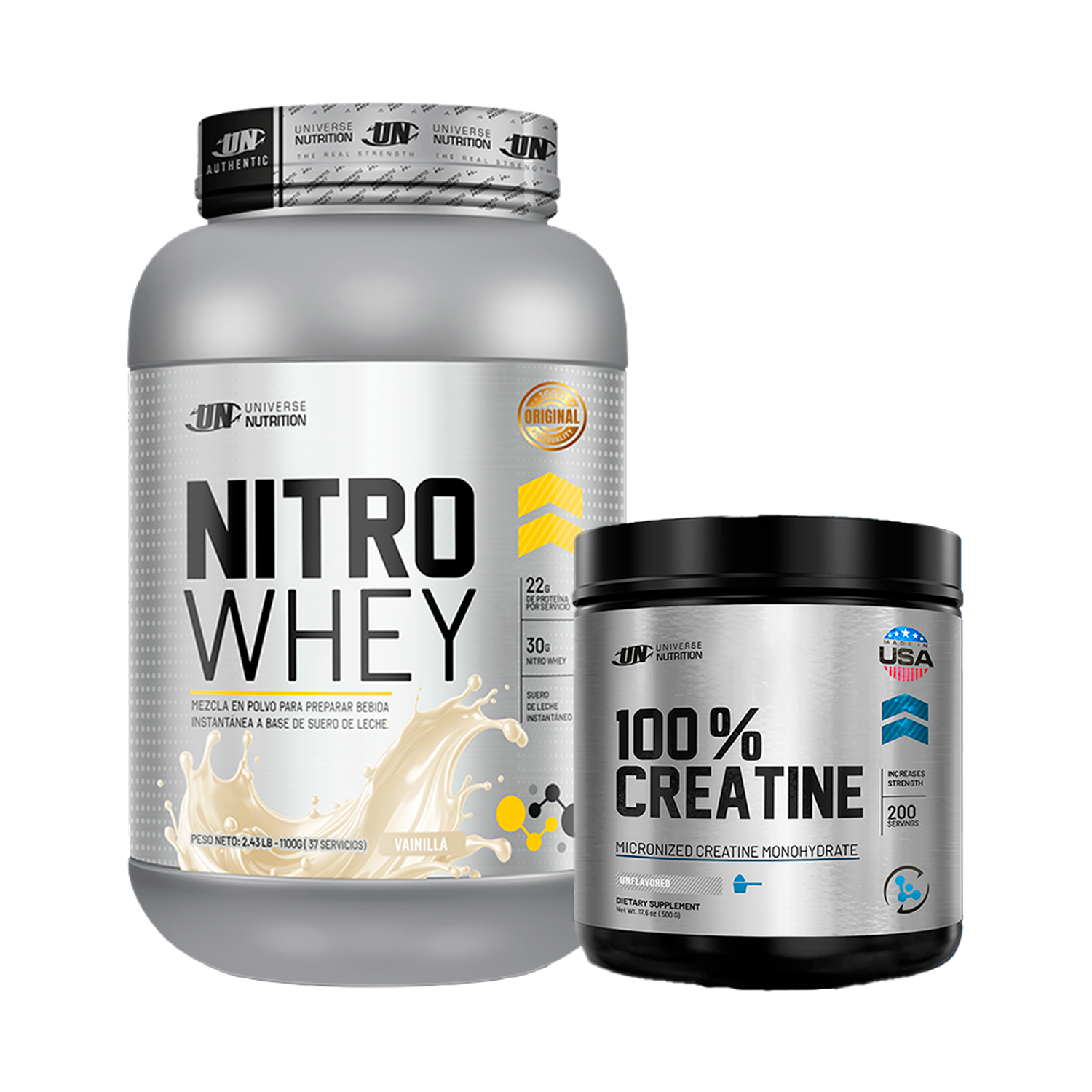 PACK Proteína Nitro Whey UN + Creatina Universe