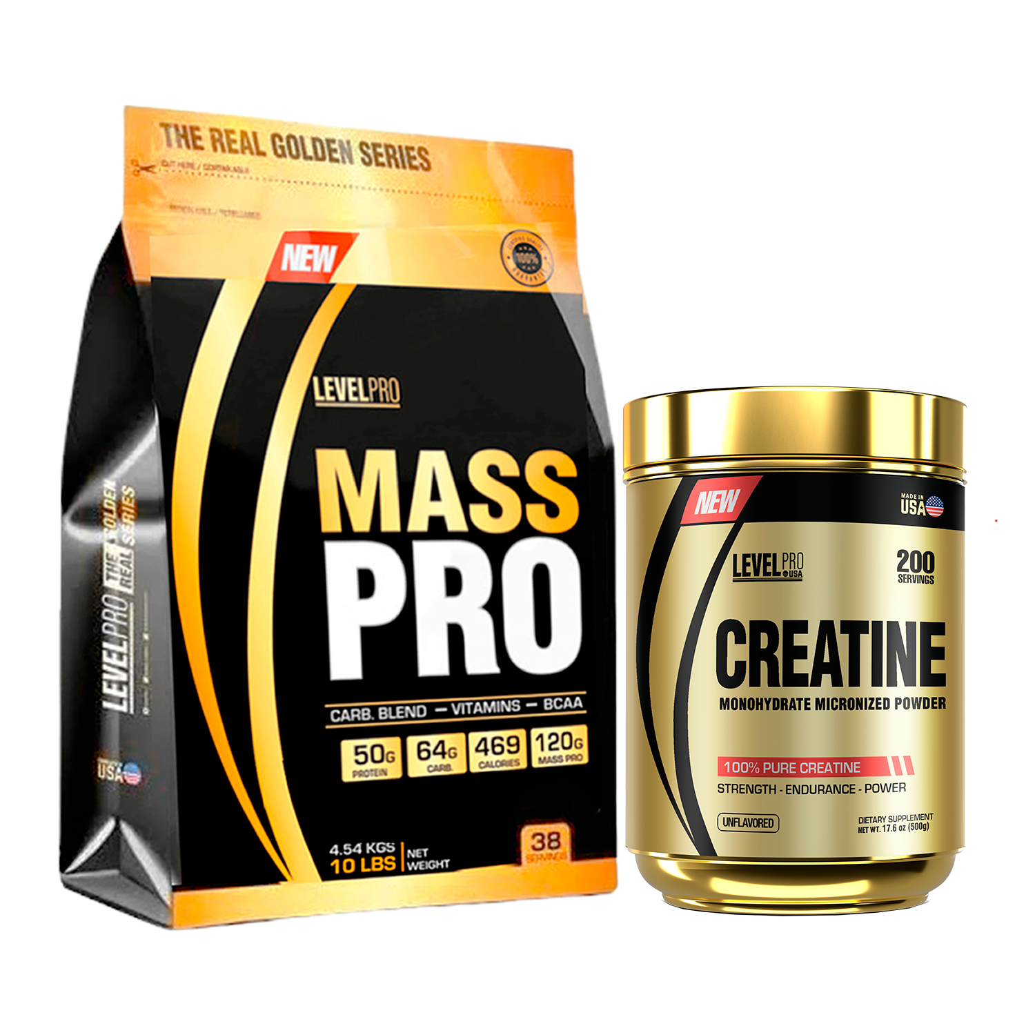 PACK Mass Pro Level Pro + Creatina Level Pro