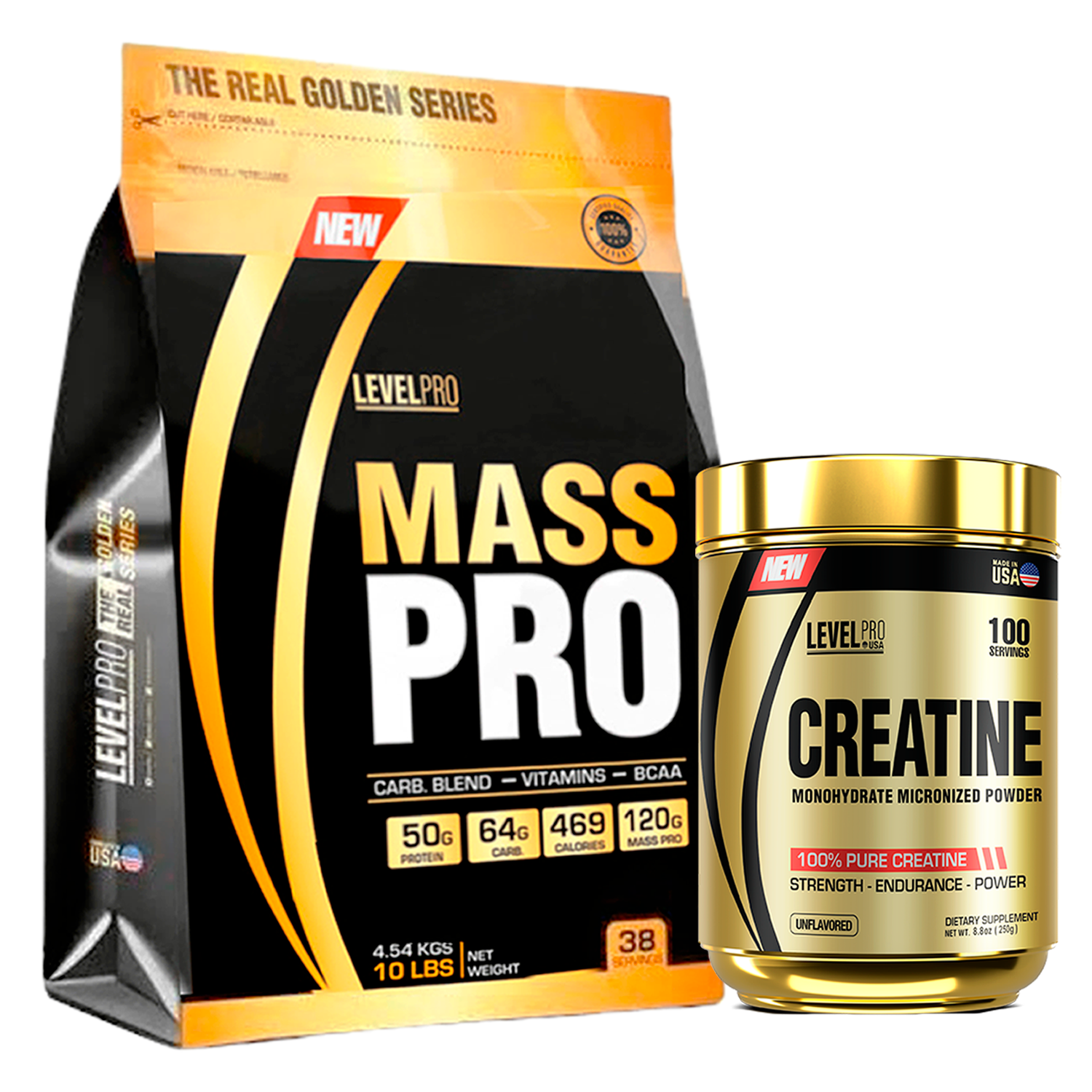 PACK Mass Pro Level Pro + Creatina Level Pro