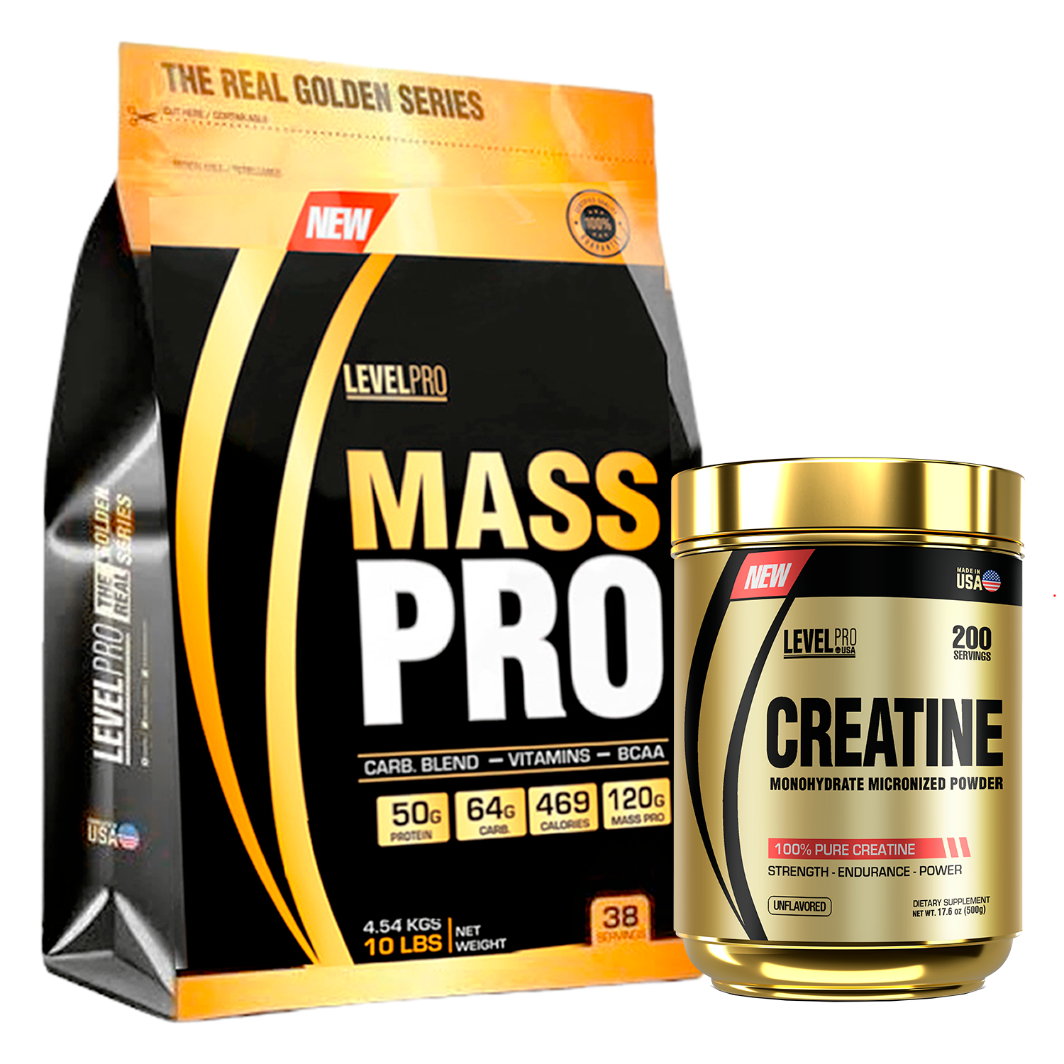 PACK Mass Pro Level Pro + Creatina Level Pro